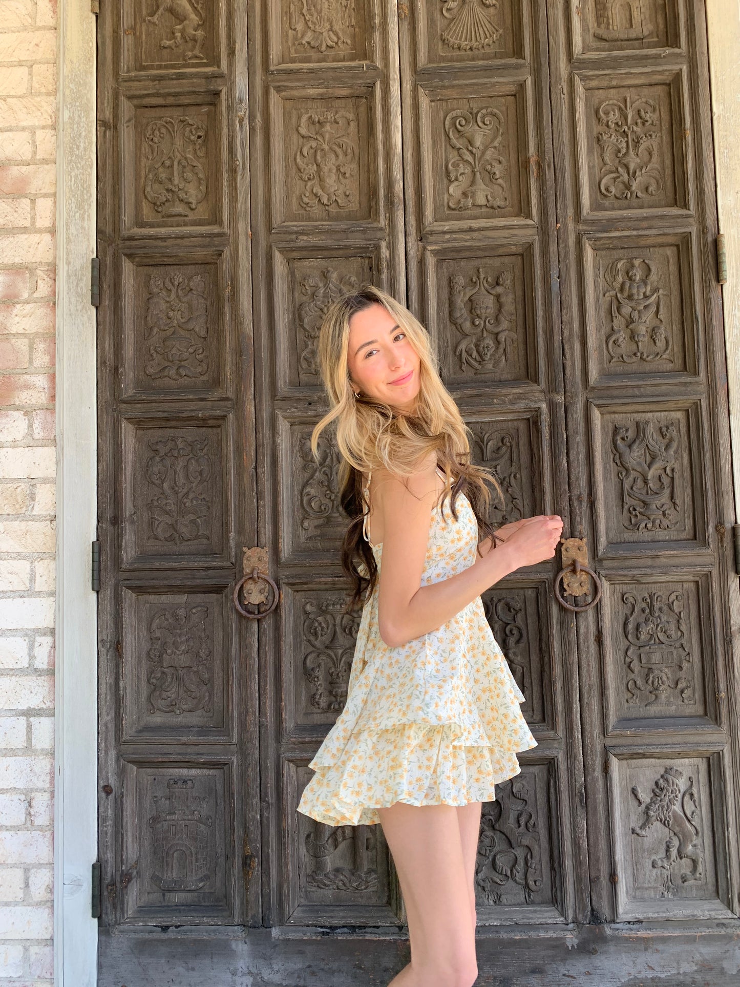 Floral Yellow Romper