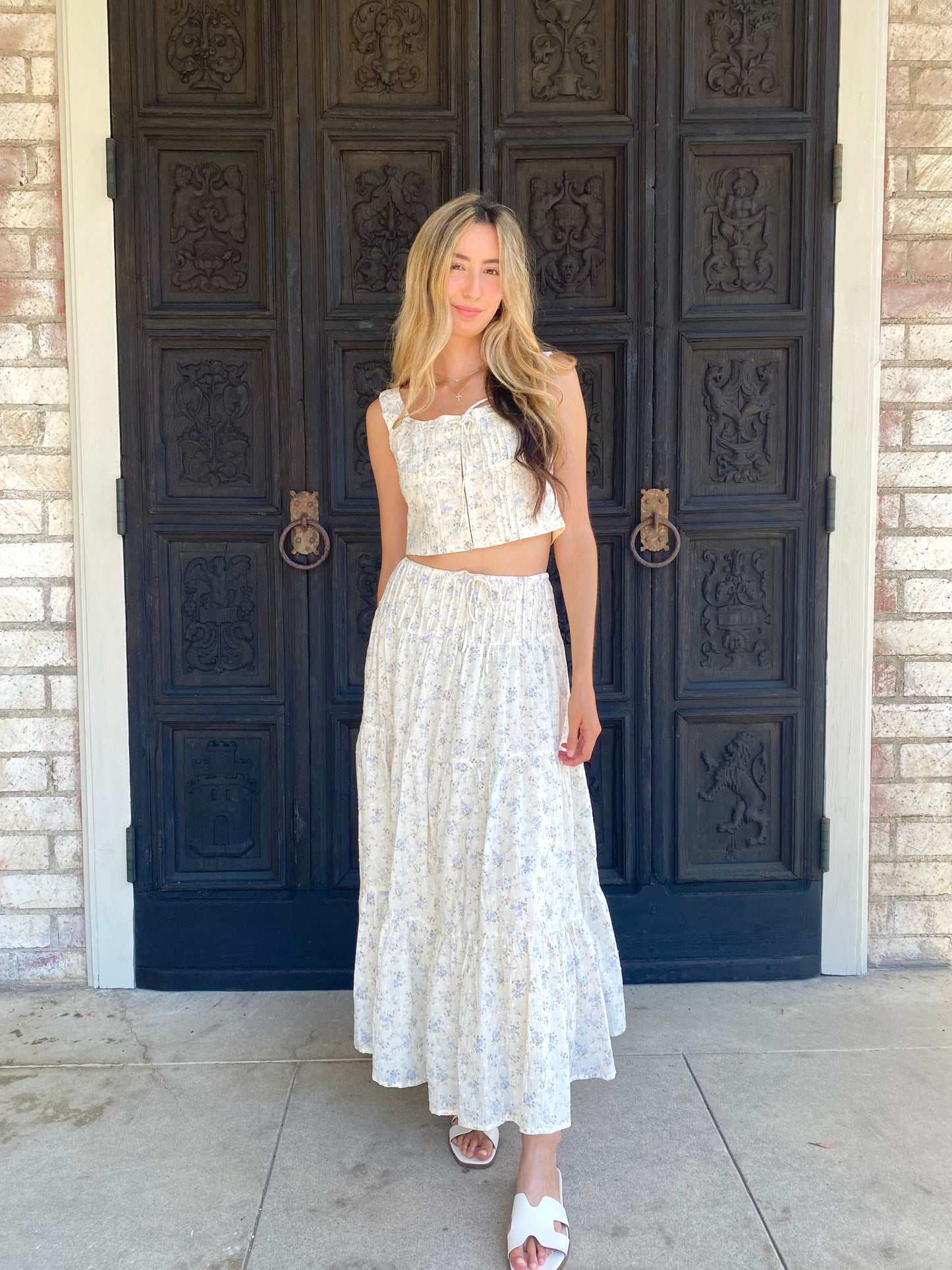 Dainty Floral Two Piece Set