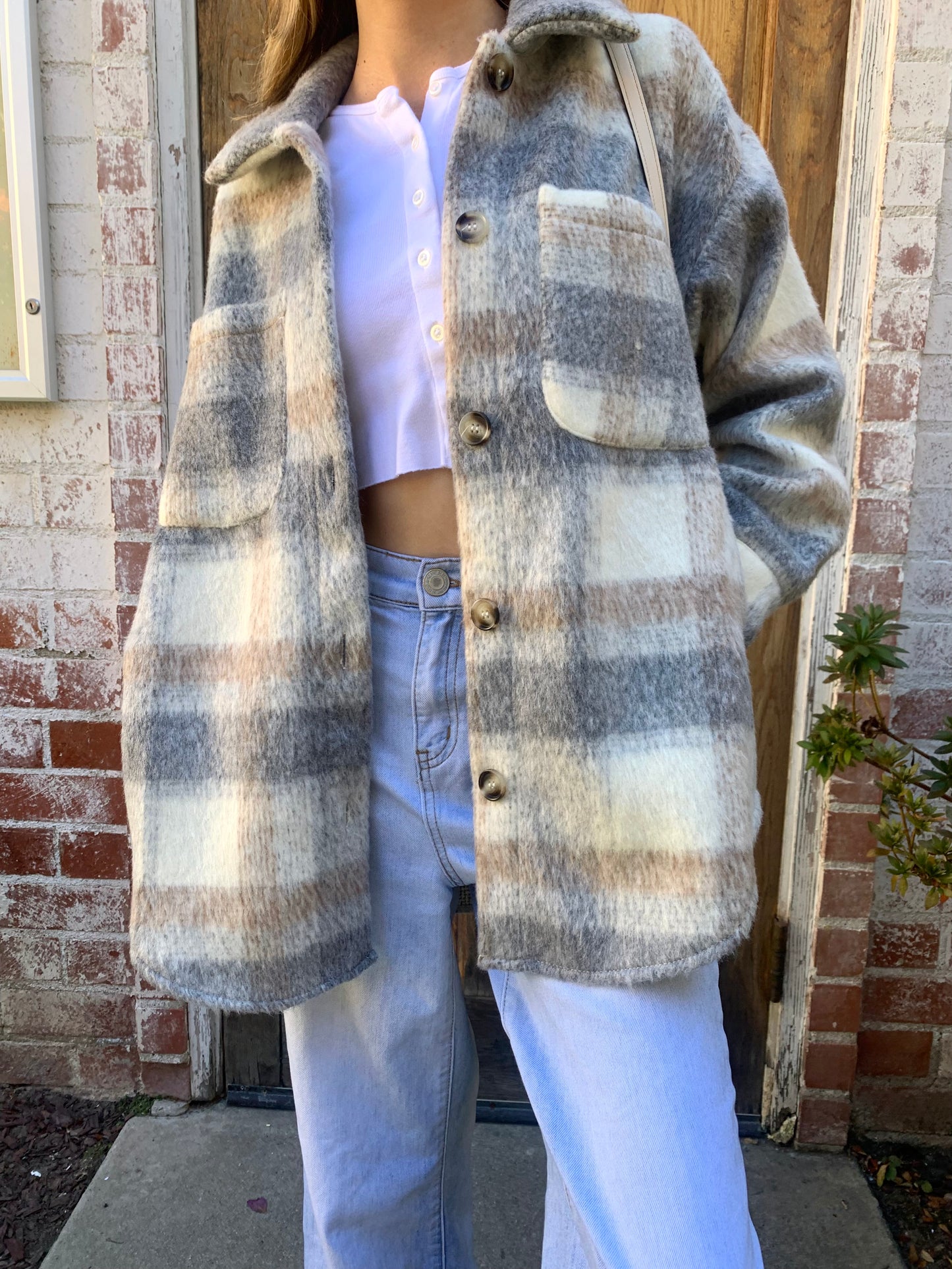 Harvest Gray Plaid Flannel