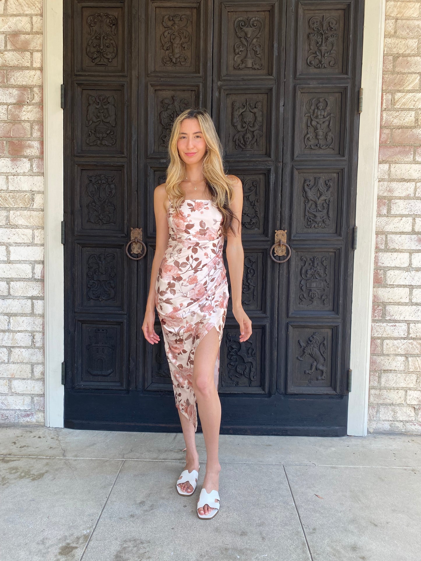 Neutral Tone Floral Maxi