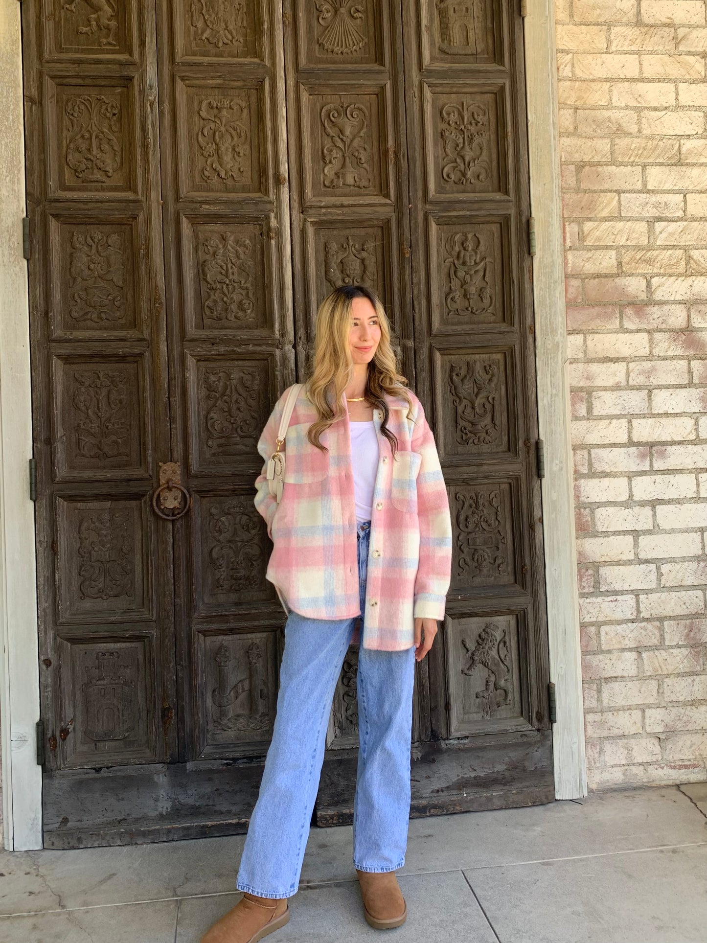 Lovely Pink Striped Flannel