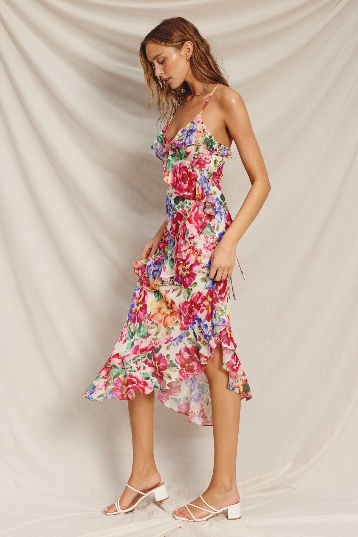 Floral Ruffle Maxi Dress