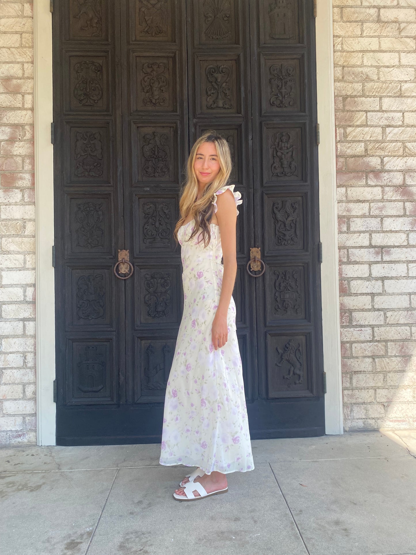 Lavender Floral Maxi Dress
