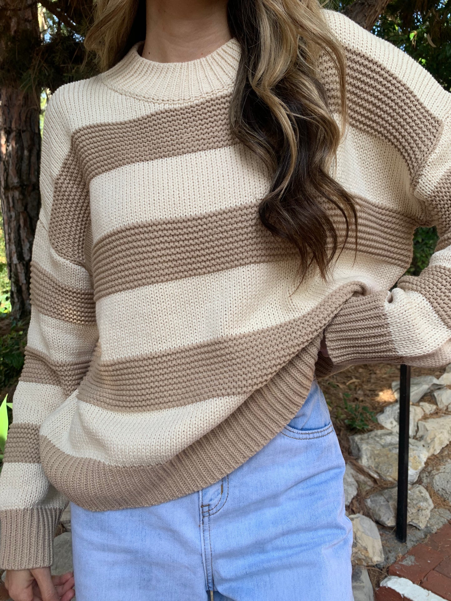Winter Knit Striped Sweater