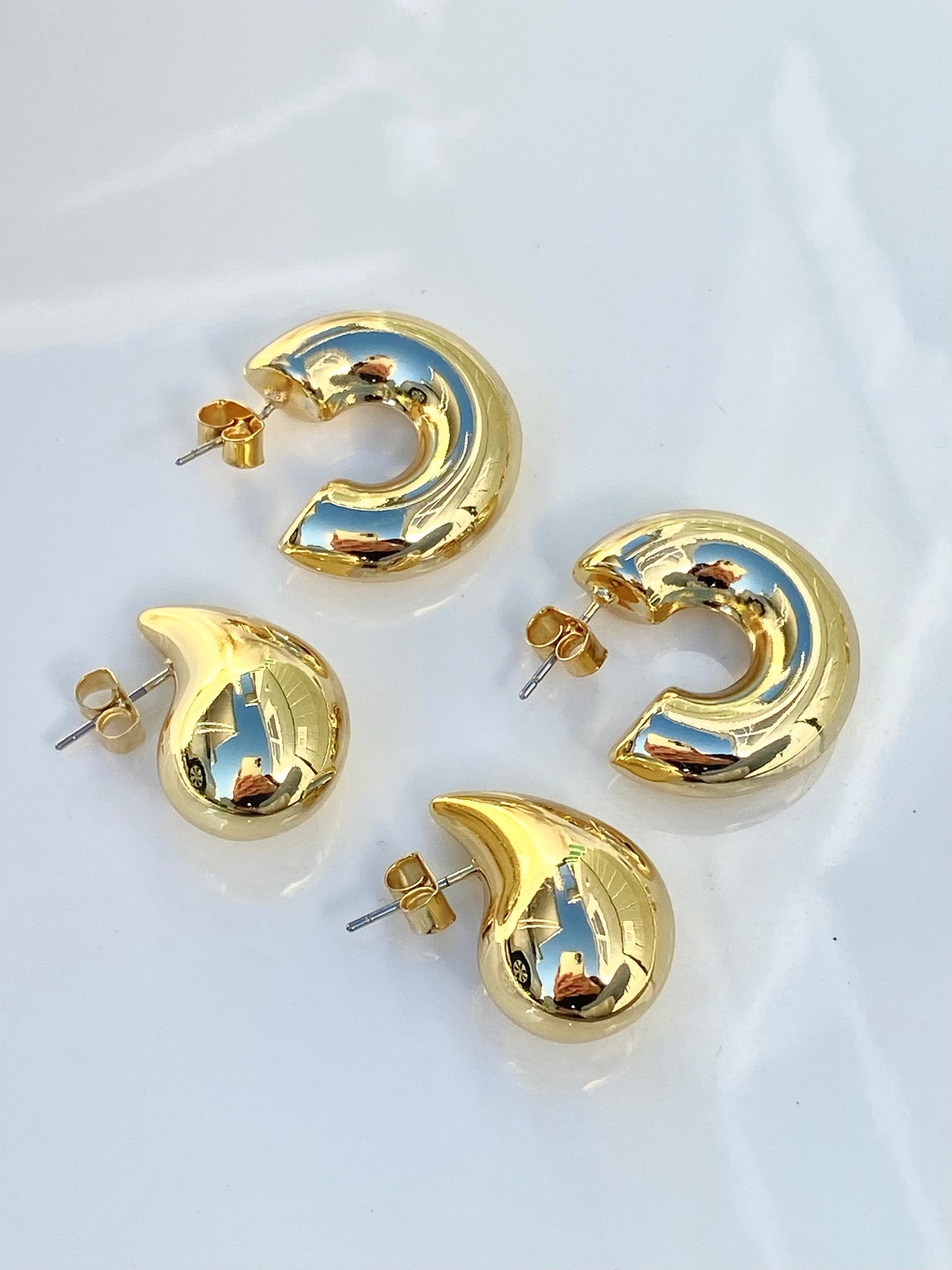 Gold Teardrop Earrings