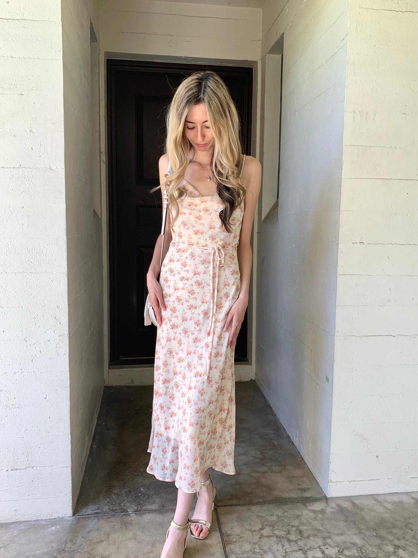Floral Pink Maxi Dress