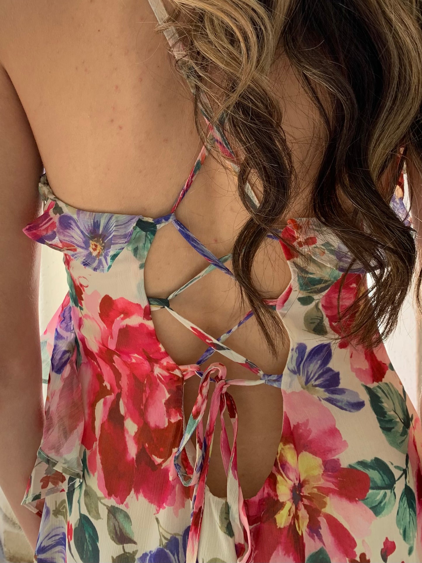 Floral Ruffle Maxi Dress