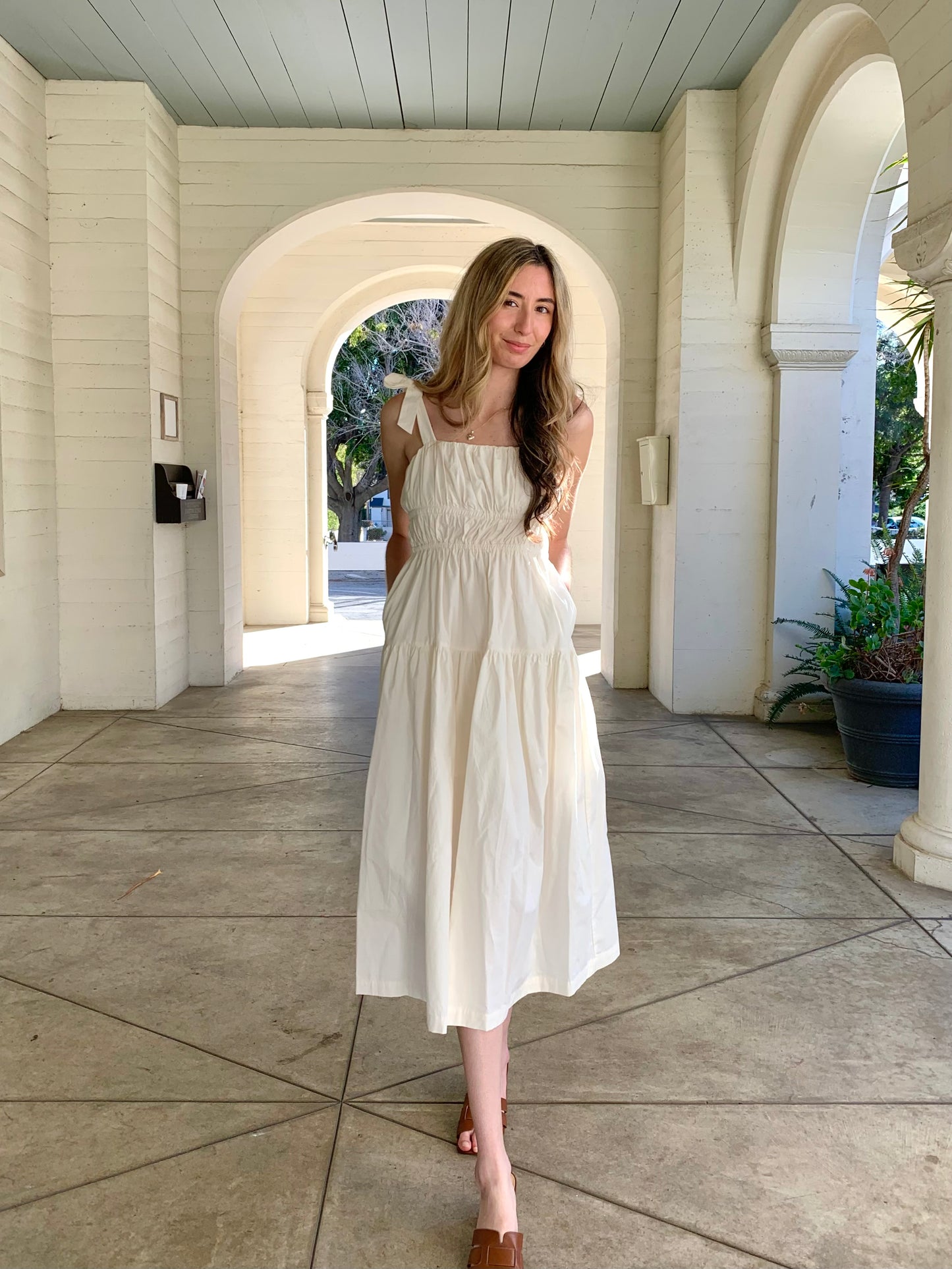 Simple White Spring Dress
