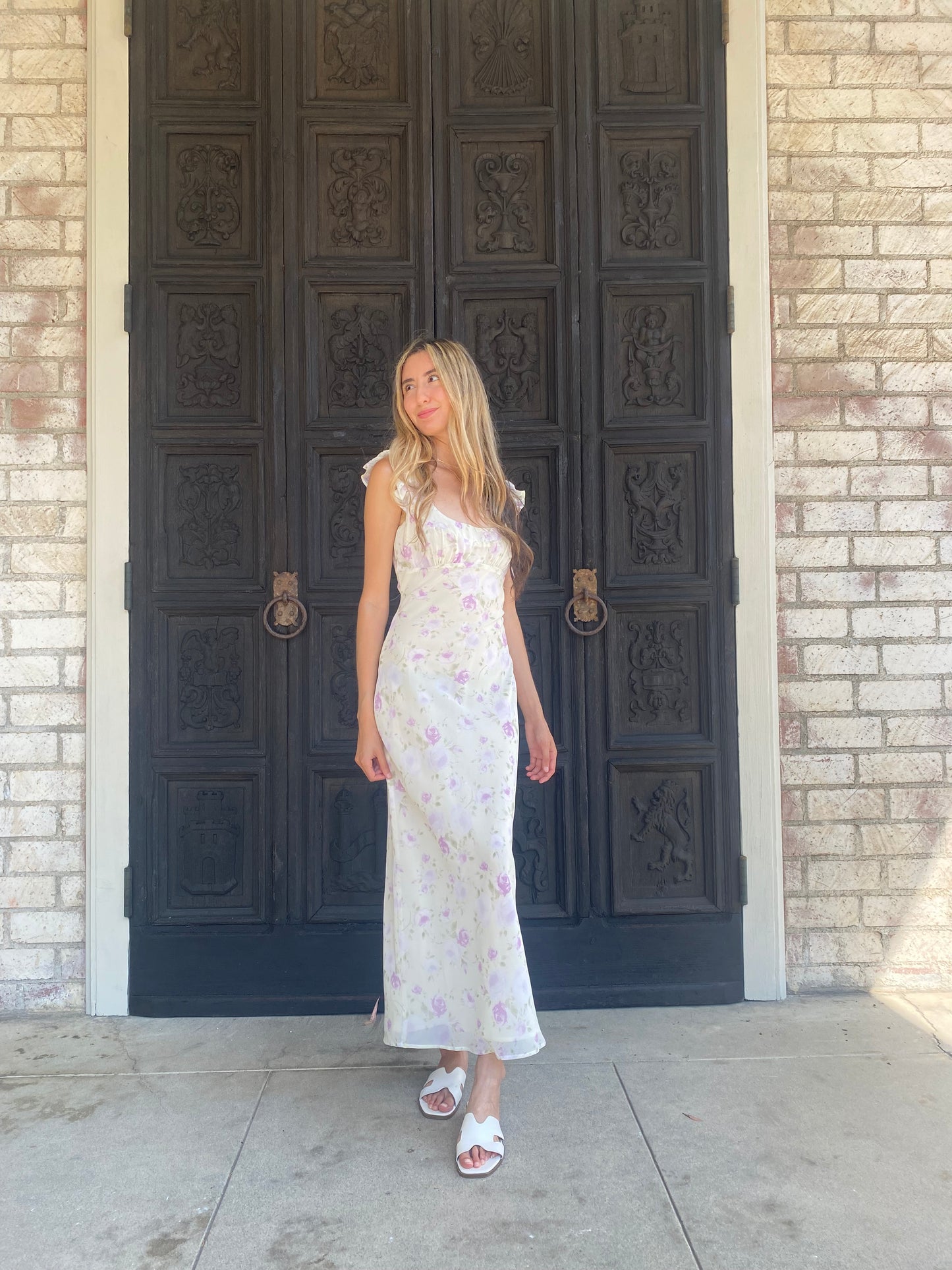 Lavender Floral Maxi Dress