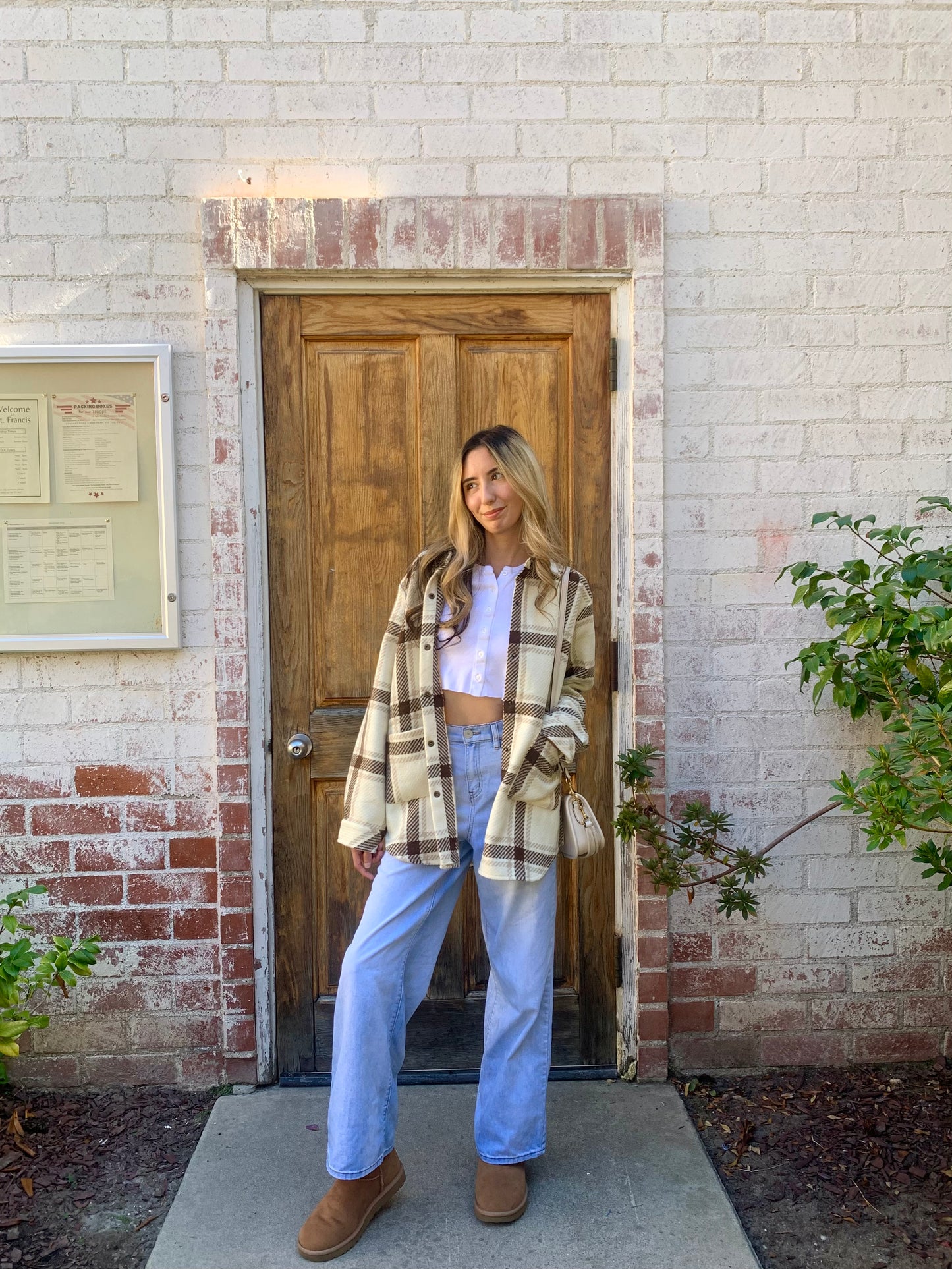 Neutral Girly Striped Flannel