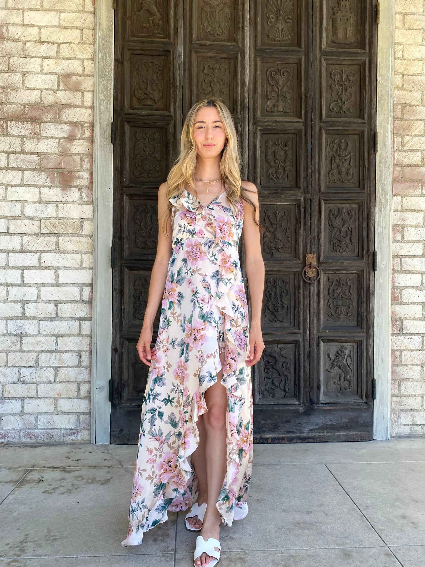 Summer Floral Ruffle Dress