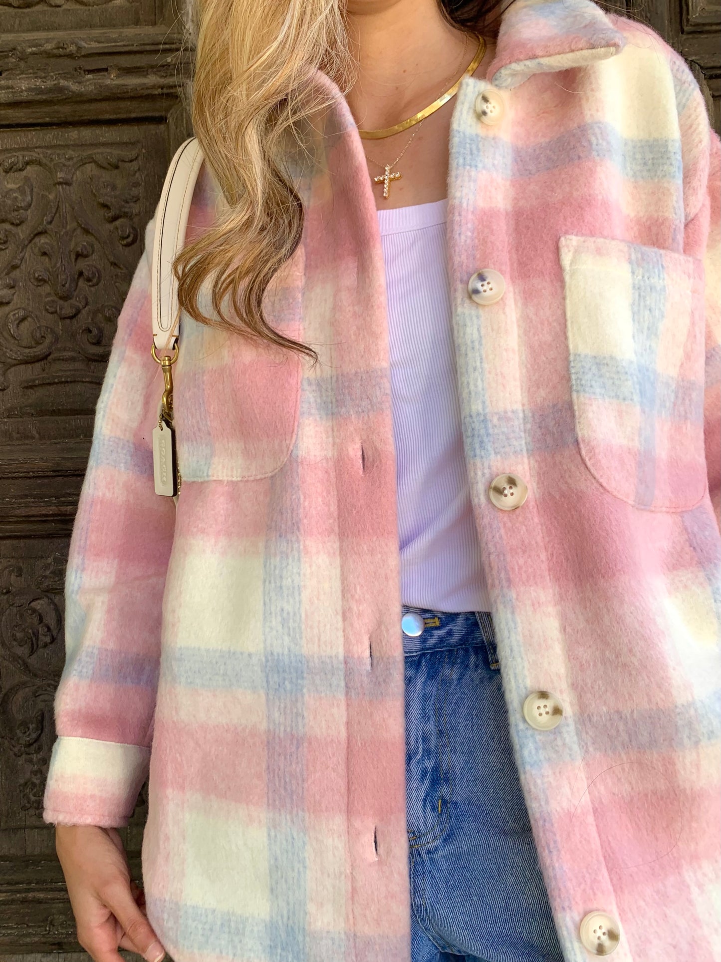 Lovely Pink Striped Flannel
