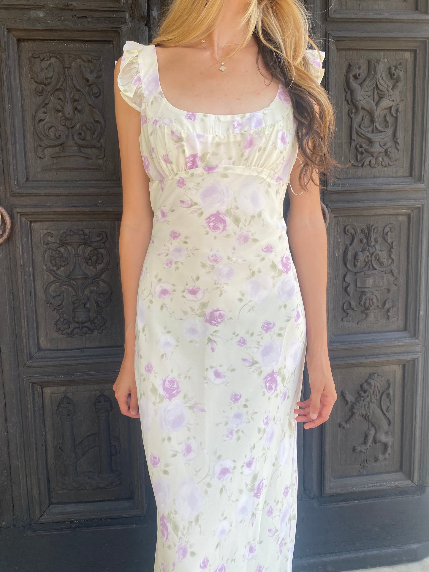 Lavender Floral Maxi Dress