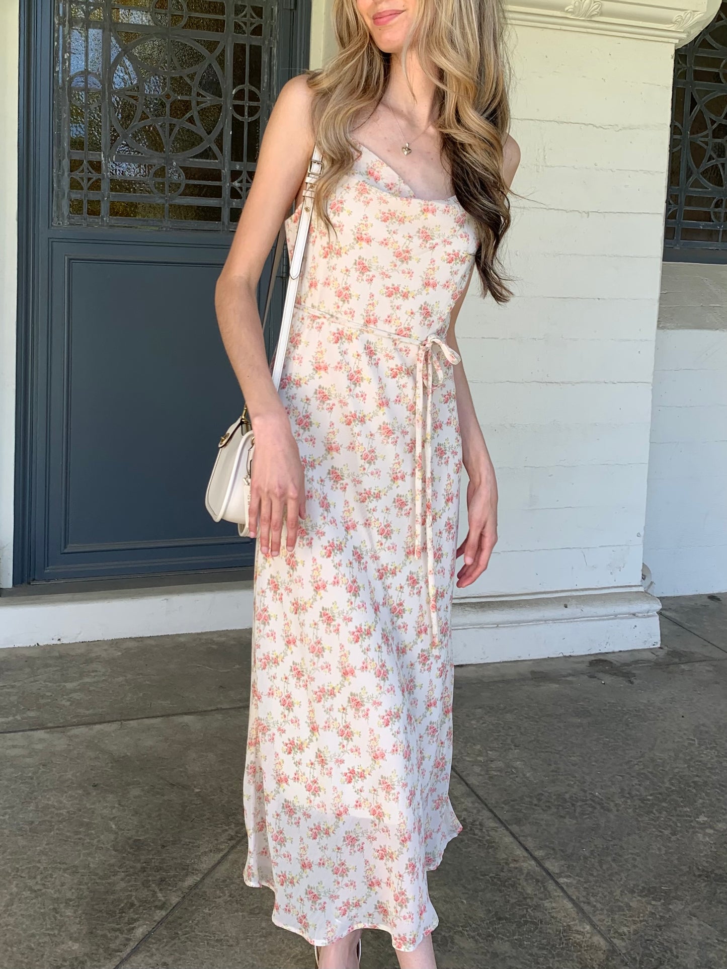 Floral Pink Maxi Dress
