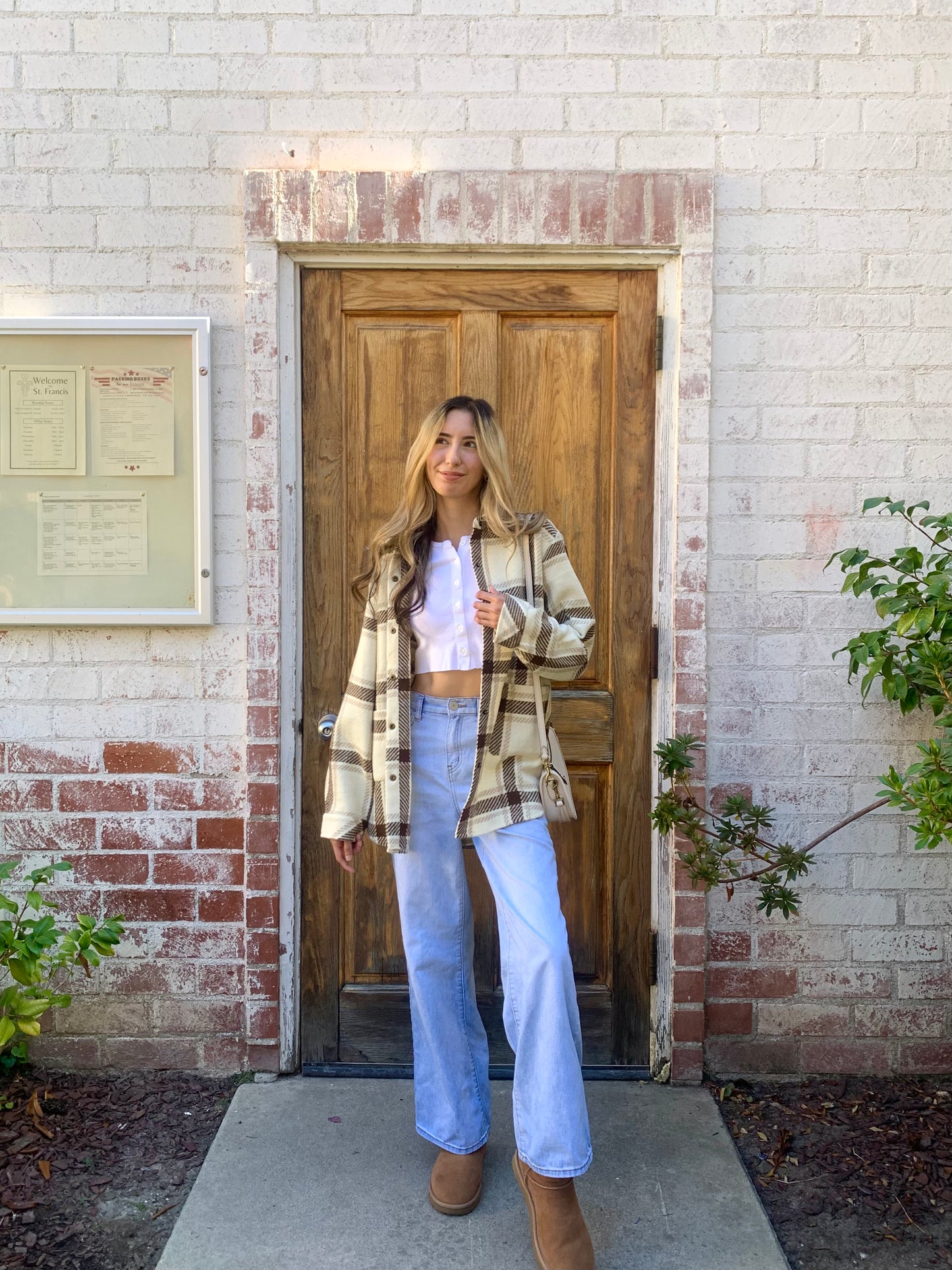 Neutral Girly Striped Flannel