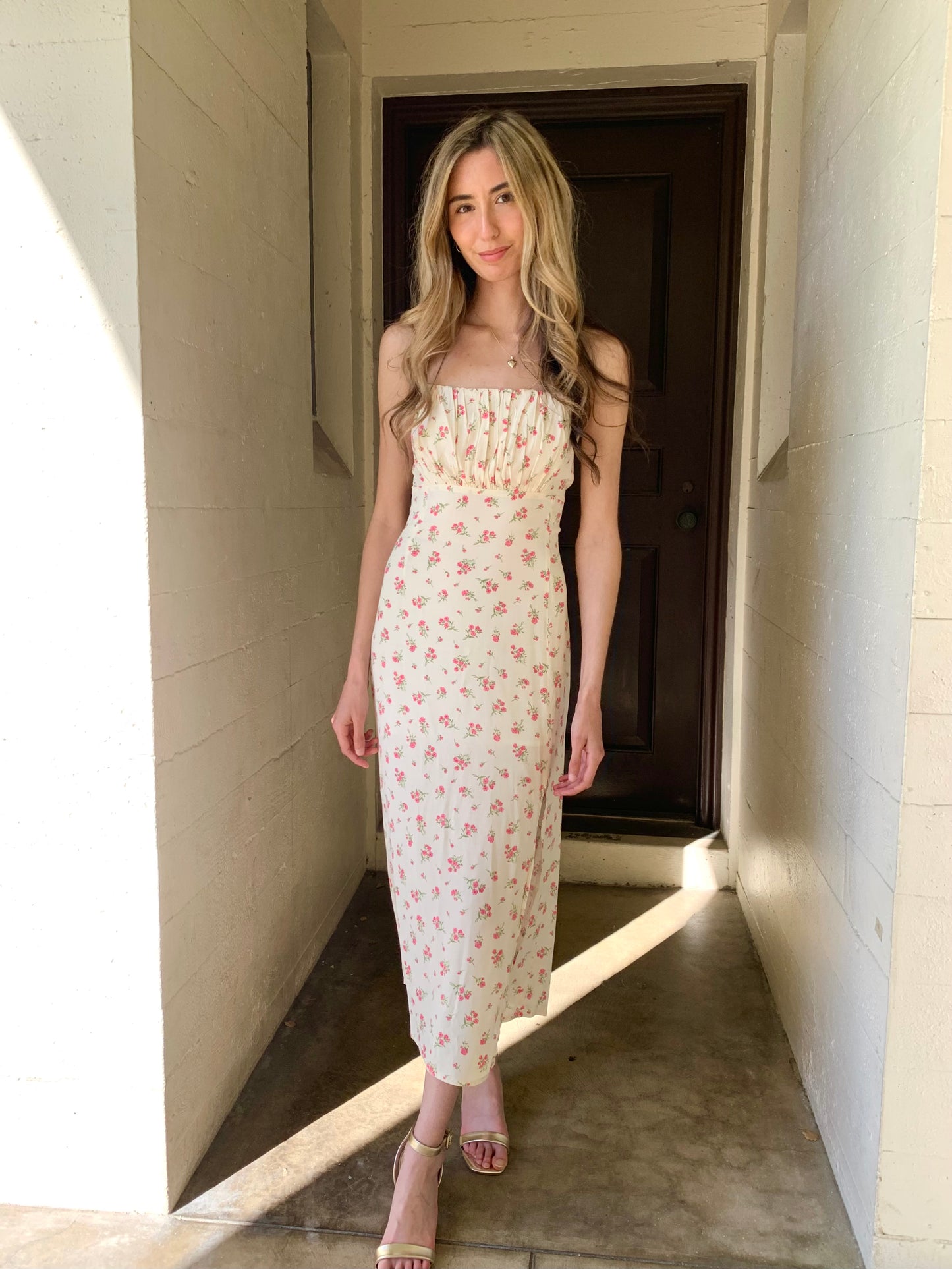 Baby Pink Floral Dress