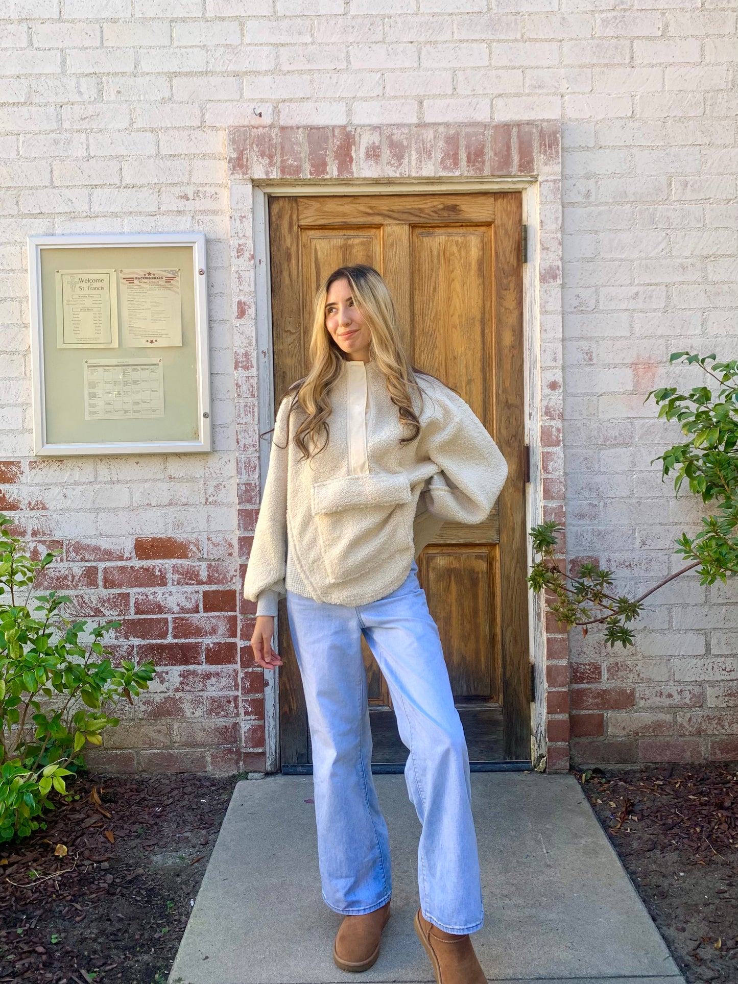 Warm Sherpa Pullover Jacket