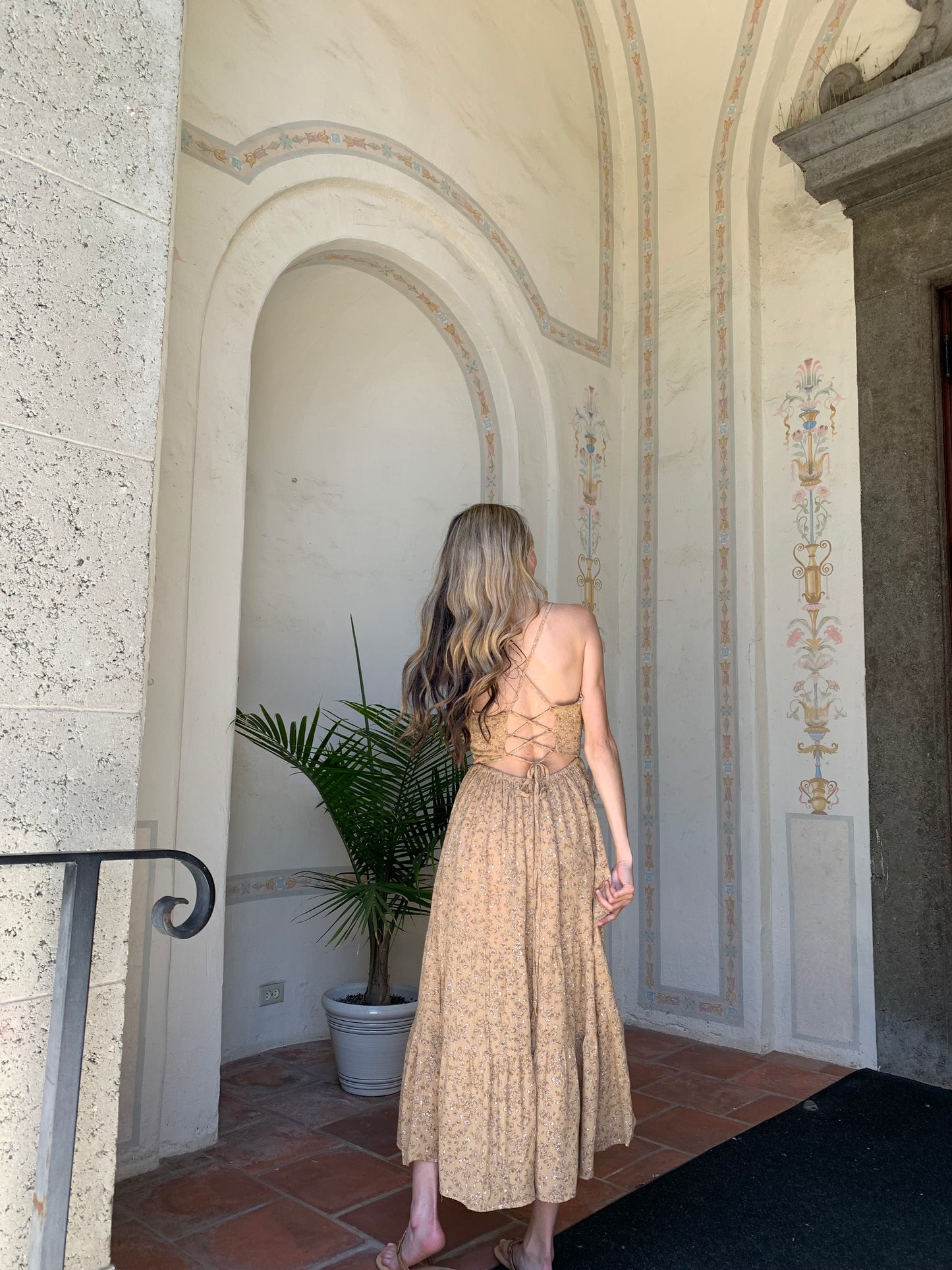 Neutral Spring Floral Dress