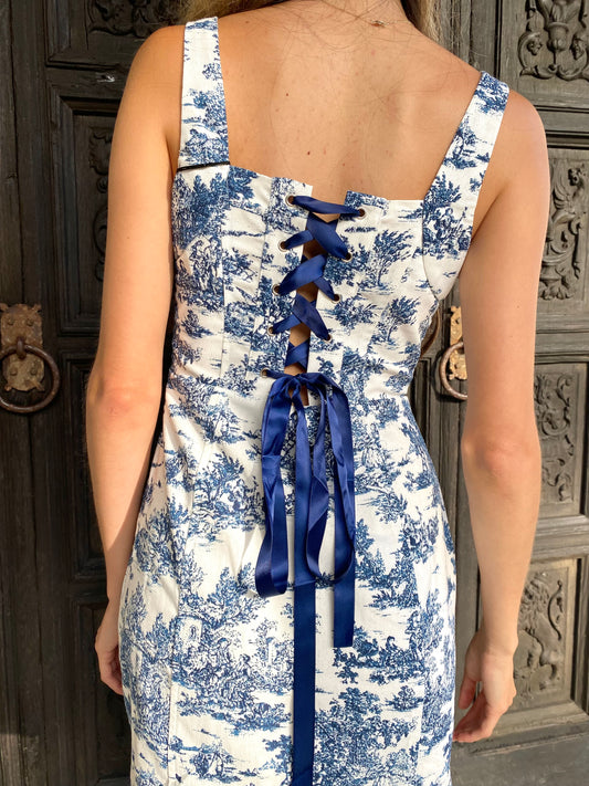 Vintage Blue Mini Dress