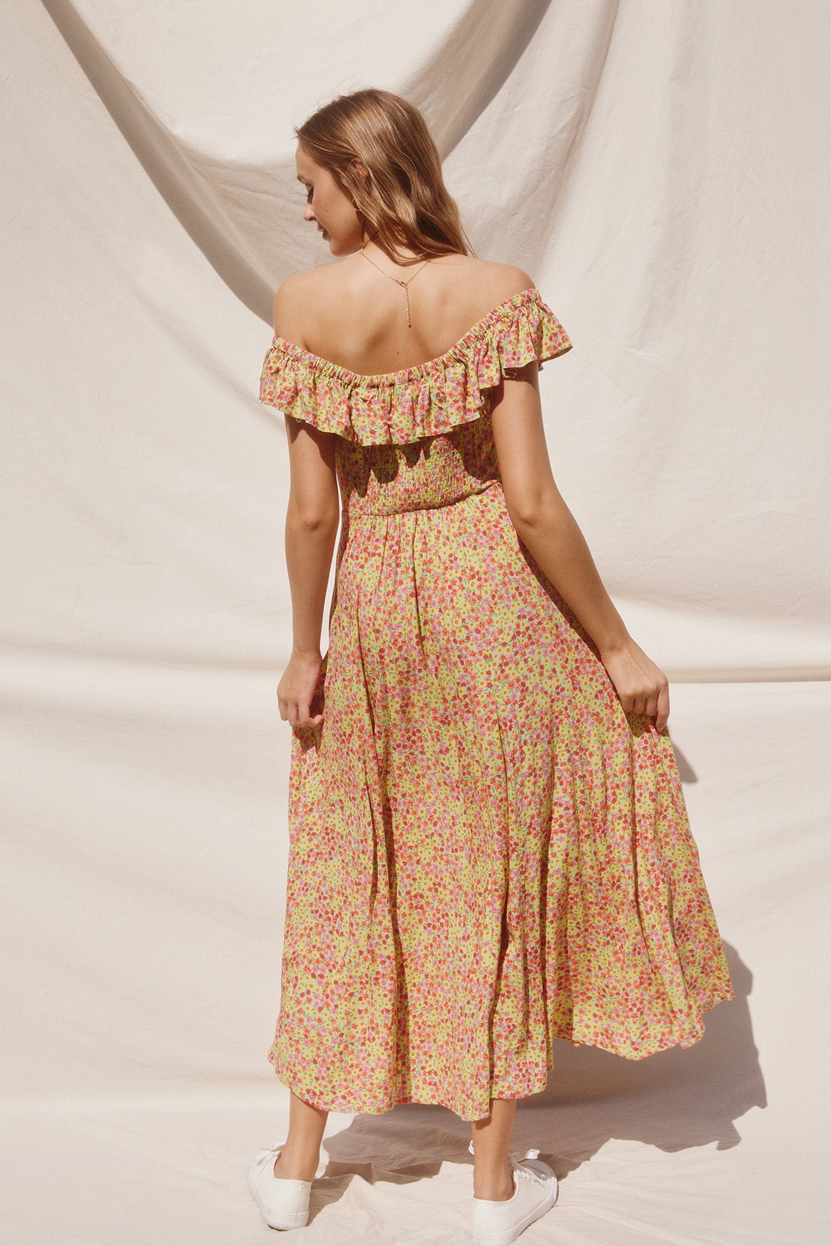 Love Floral Off The Shoulder Maxi Dress