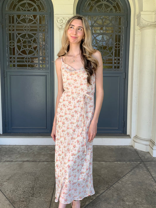 Floral Pink Maxi Dress