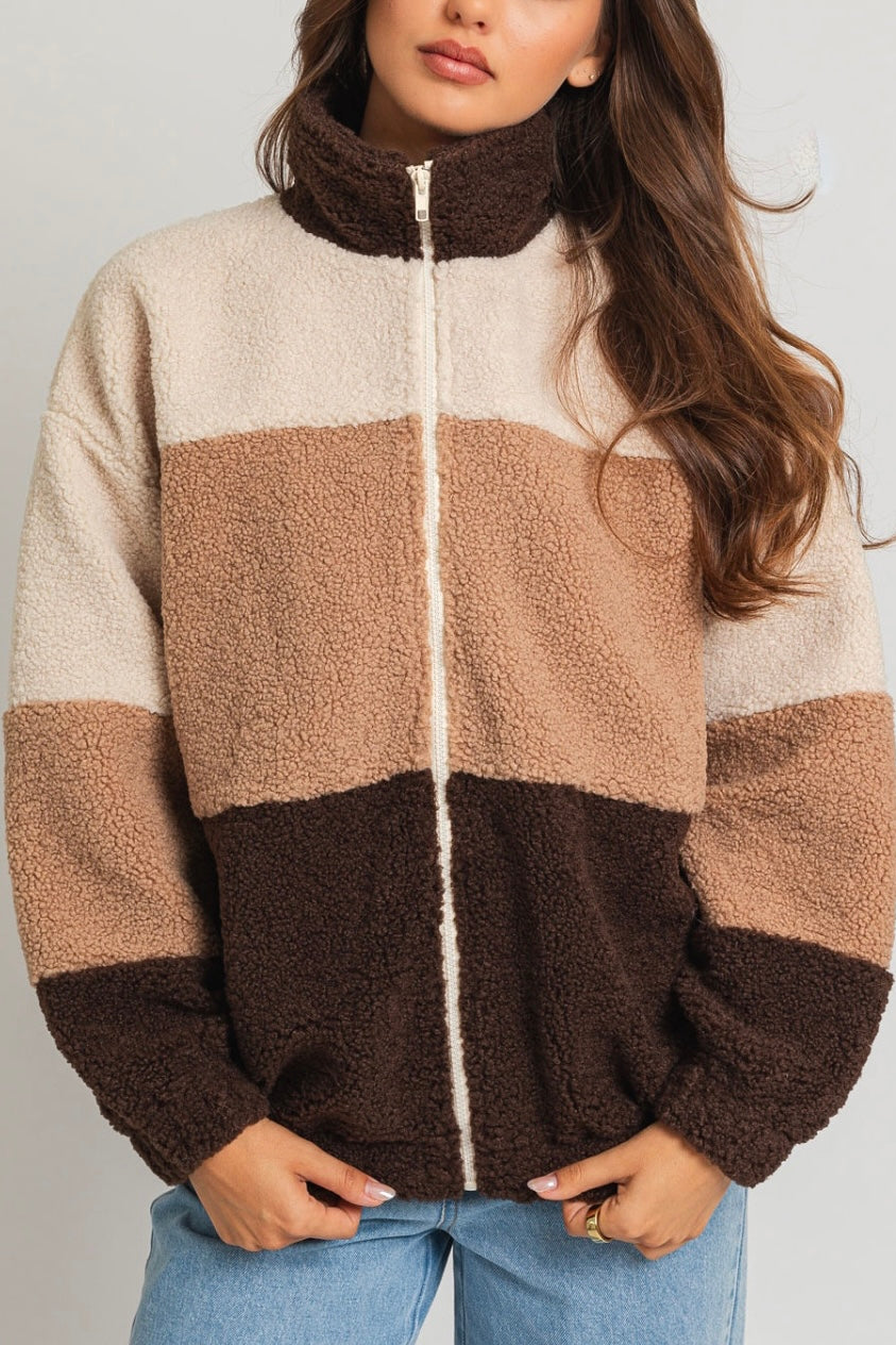 Teddy Brown Sherpa Jacket