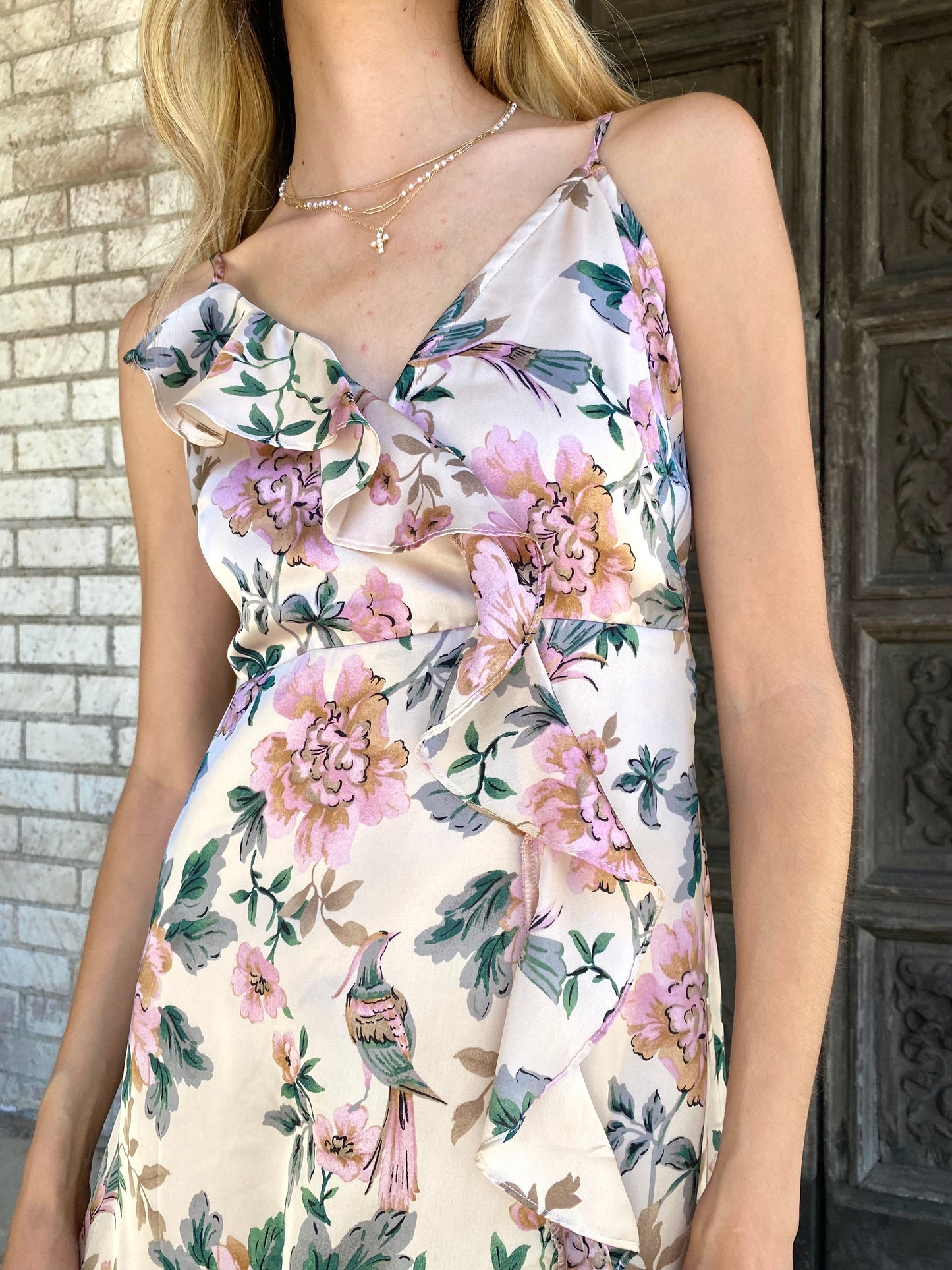Summer Floral Ruffle Dress