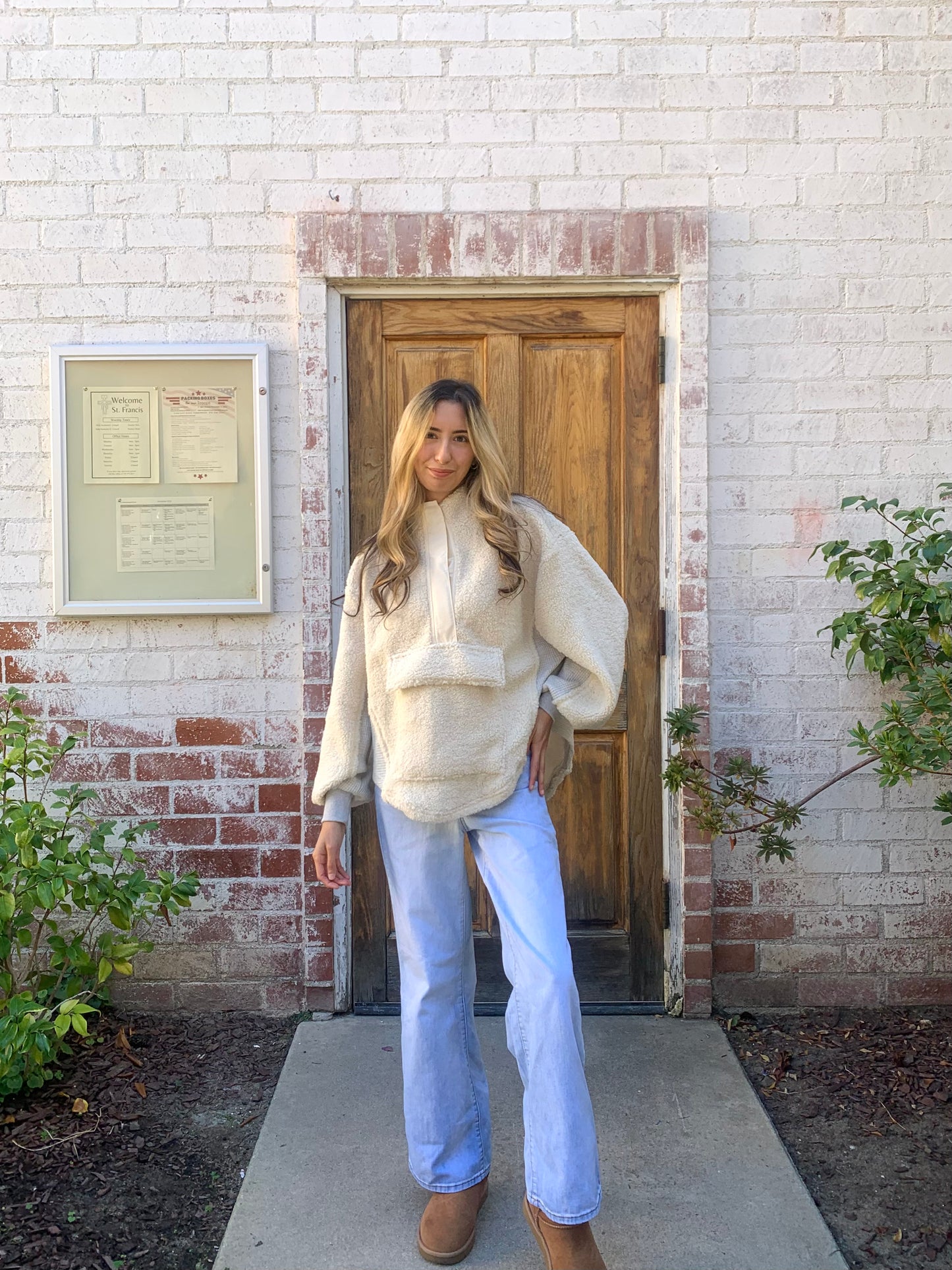 Warm Sherpa Pullover Jacket