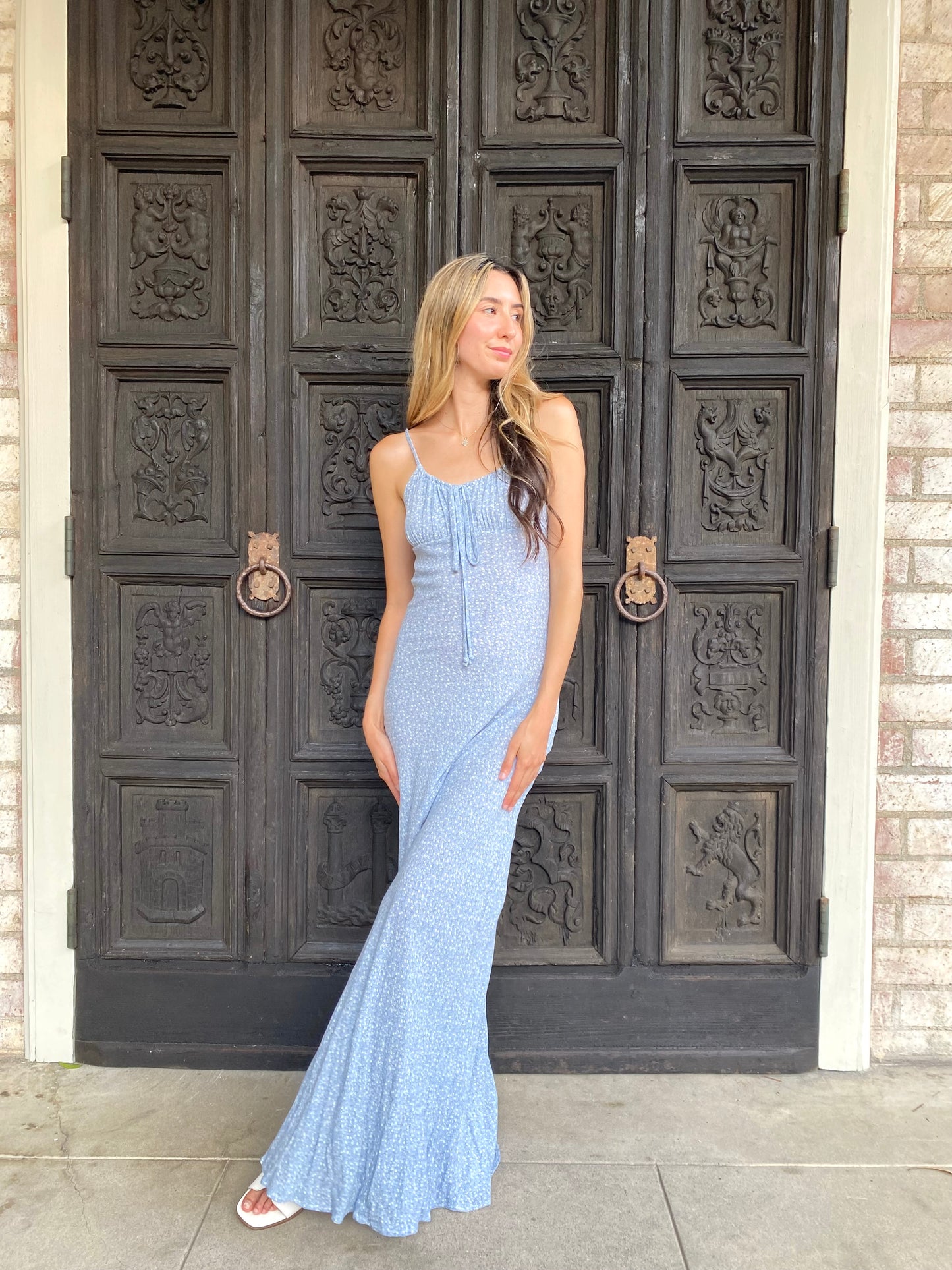 Blue Dainty Long Maxi Dress