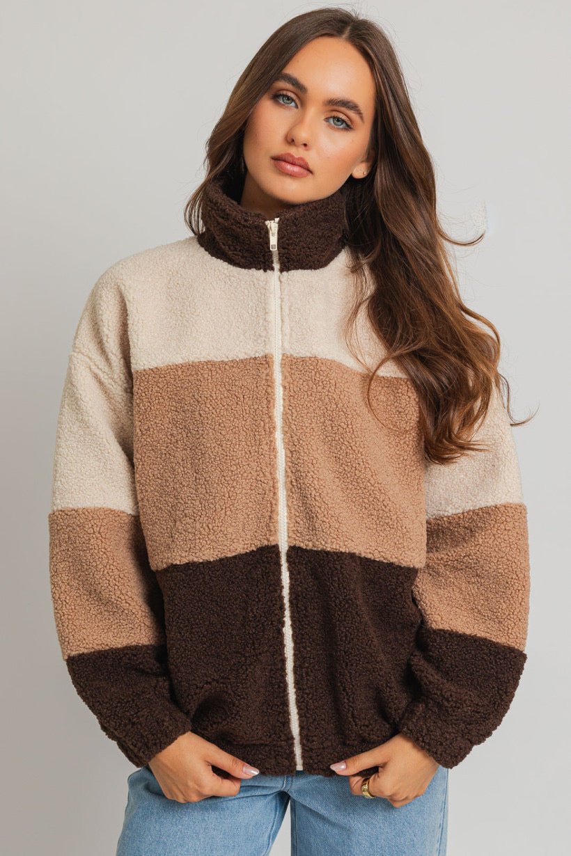 Teddy Brown Sherpa Jacket