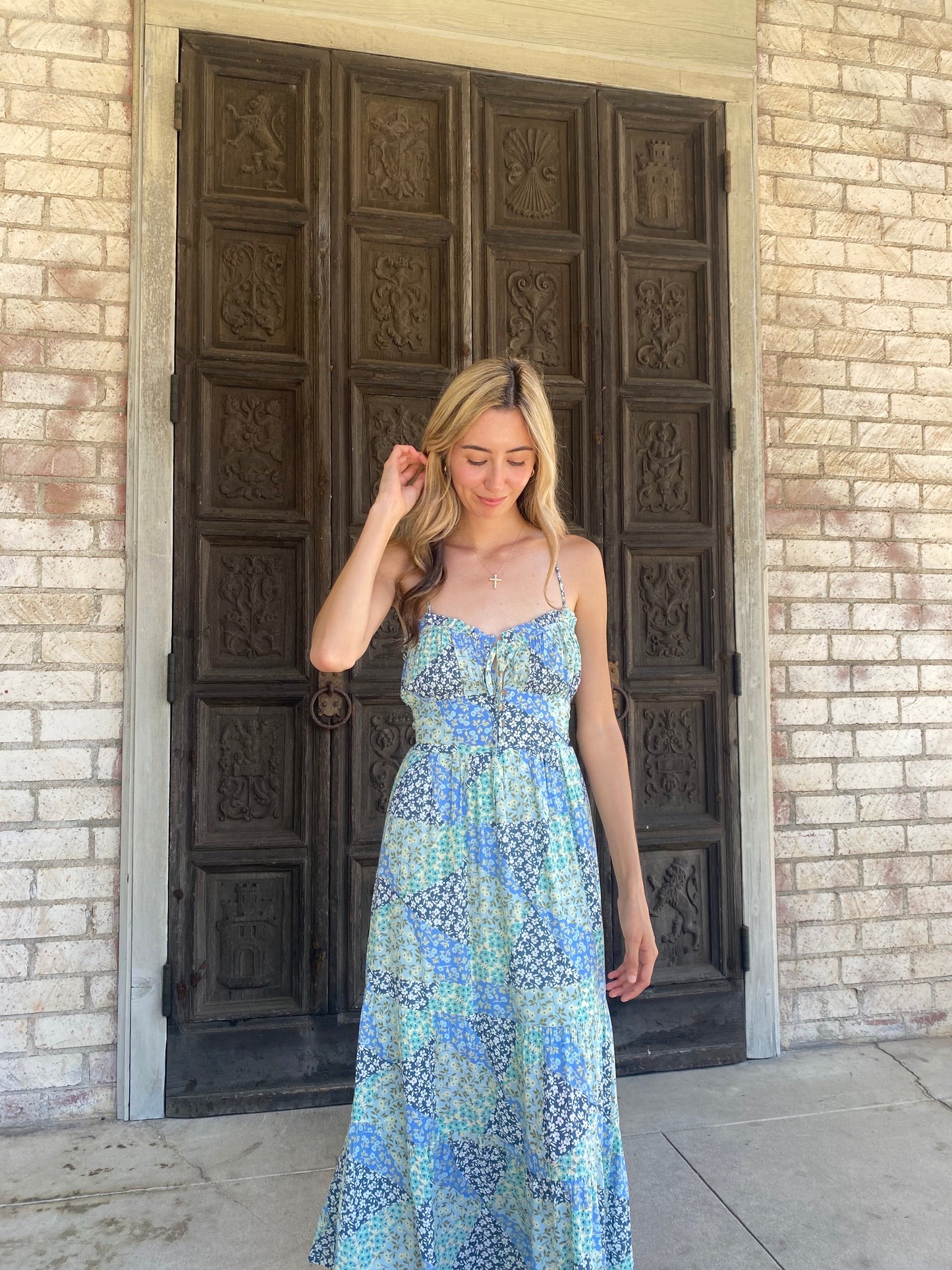 Blue Lovely Floral Dress