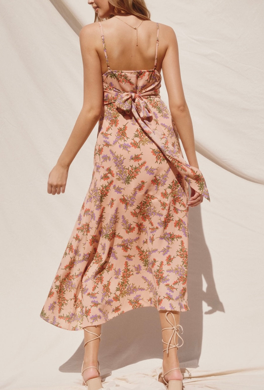 Pink Autumn Floral Dress