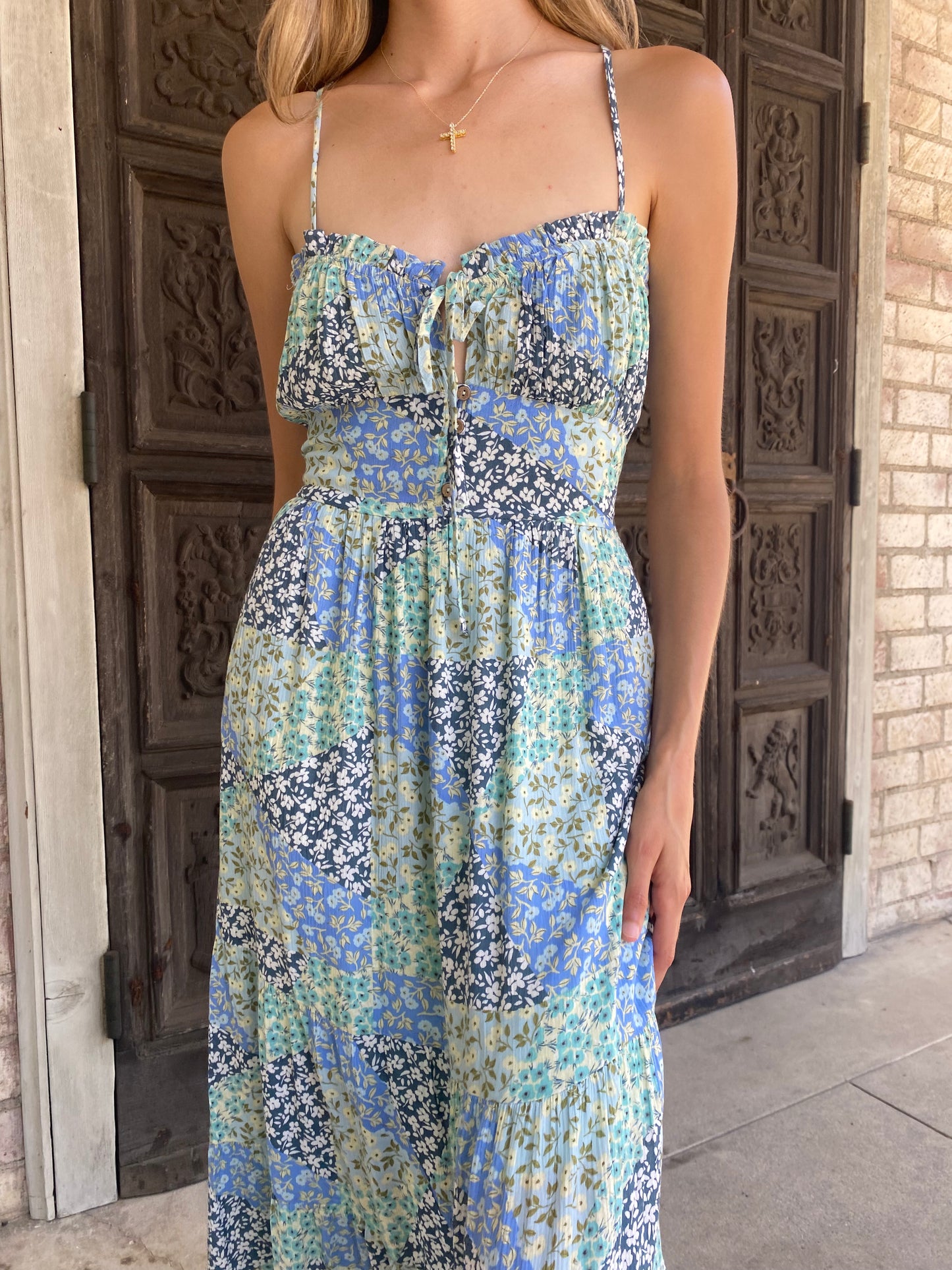 Blue Lovely Floral Dress