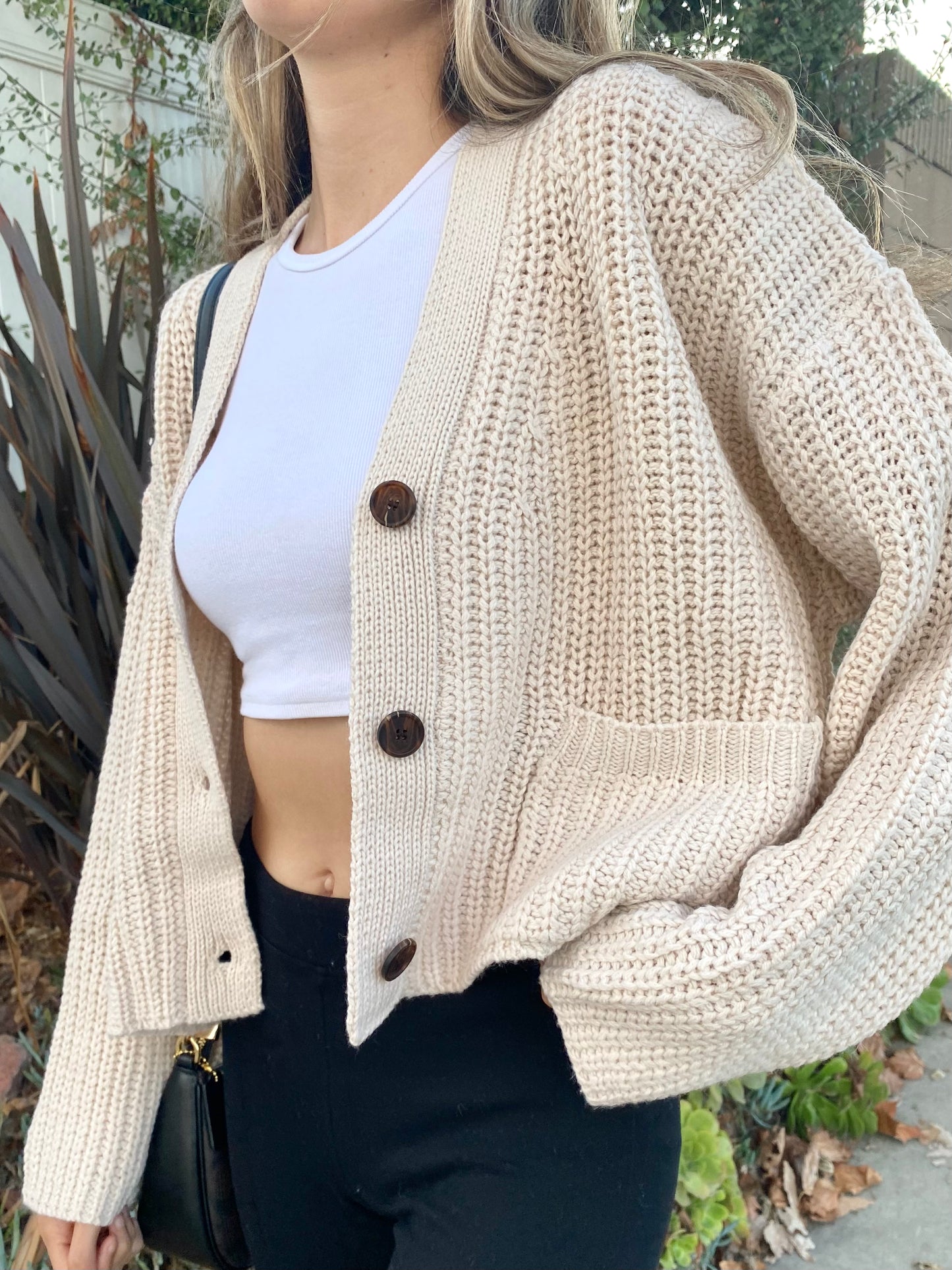 Cream Knit Cardigan
