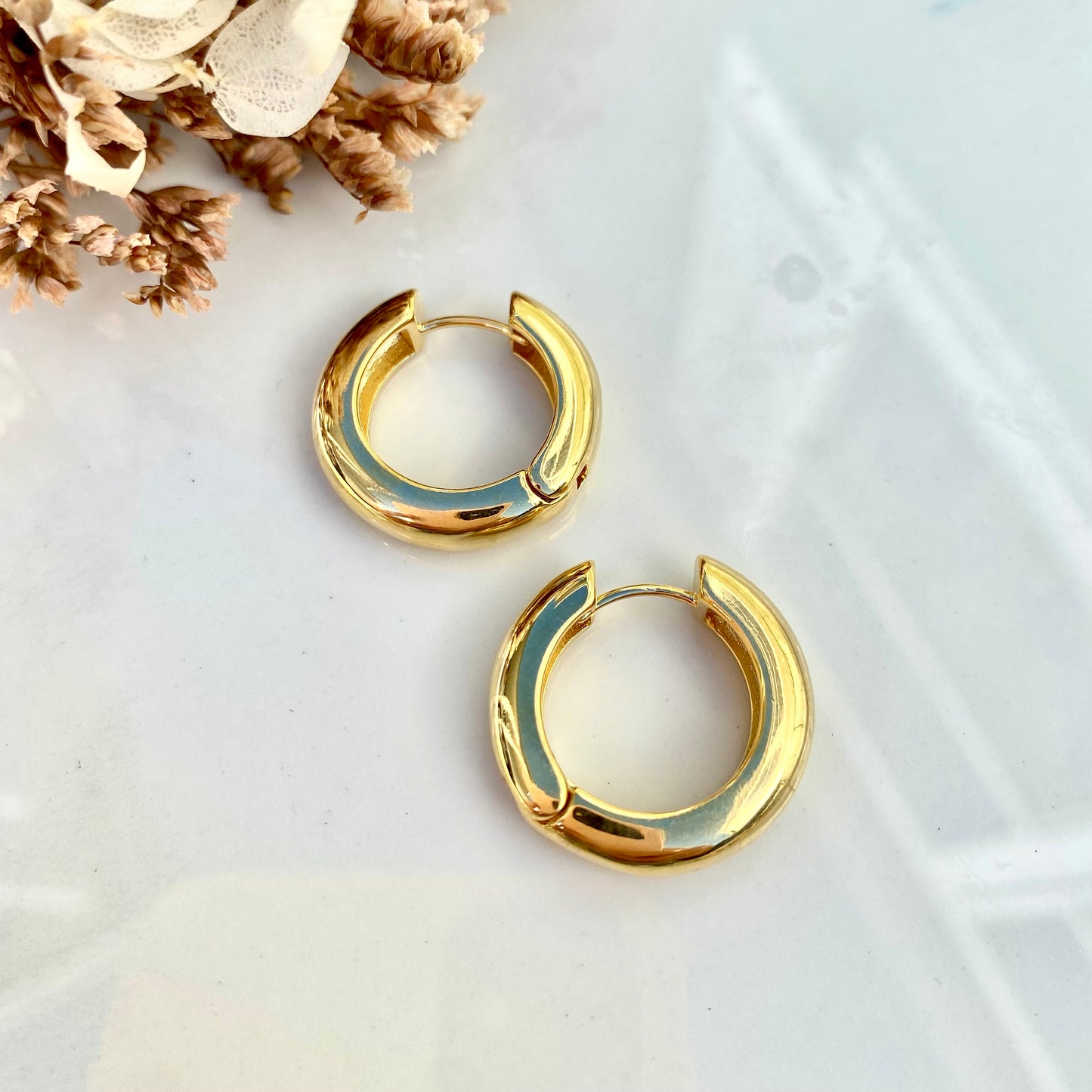 Thick Gold Hoops