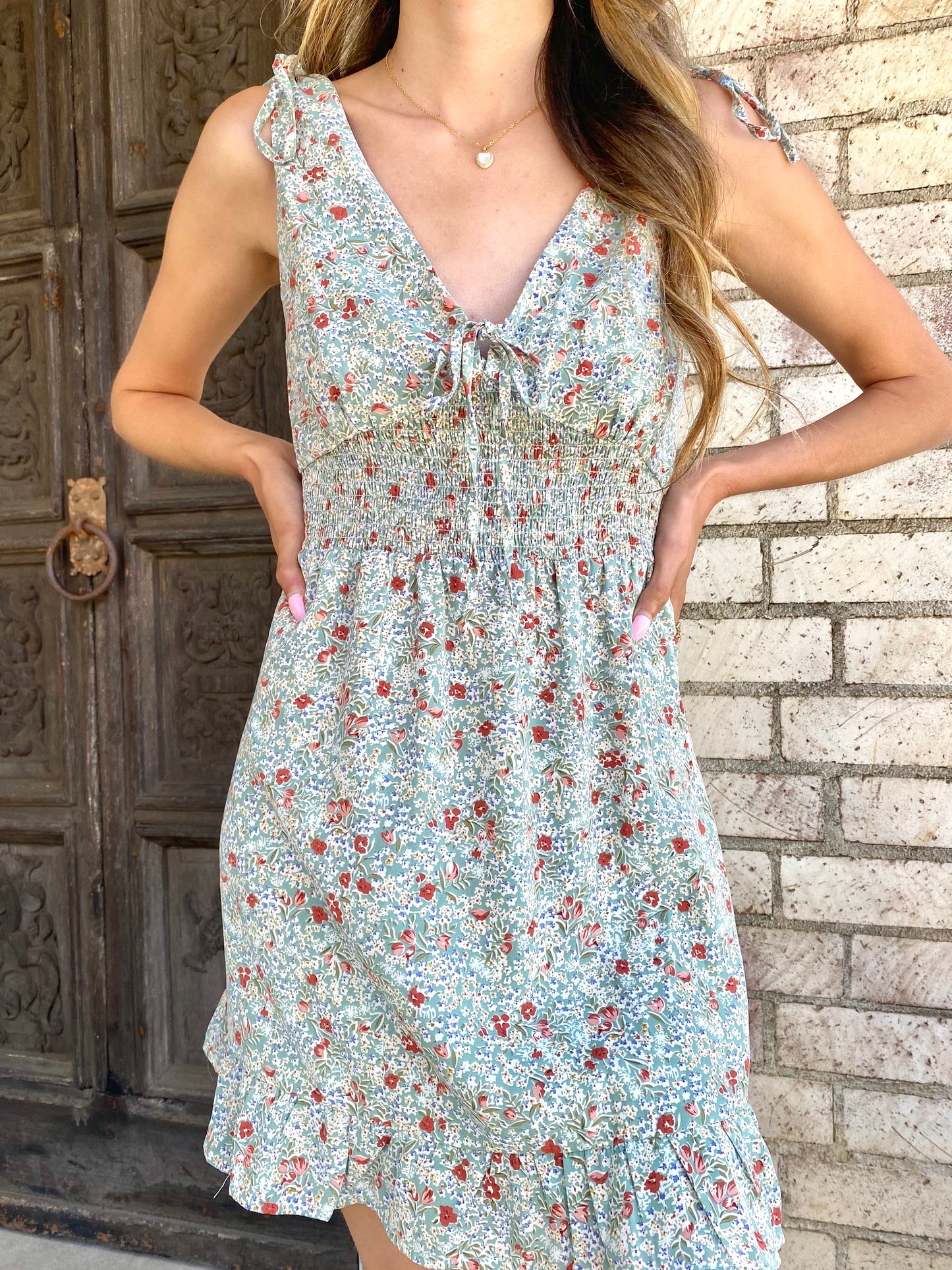 Floral Tied Spring Dress