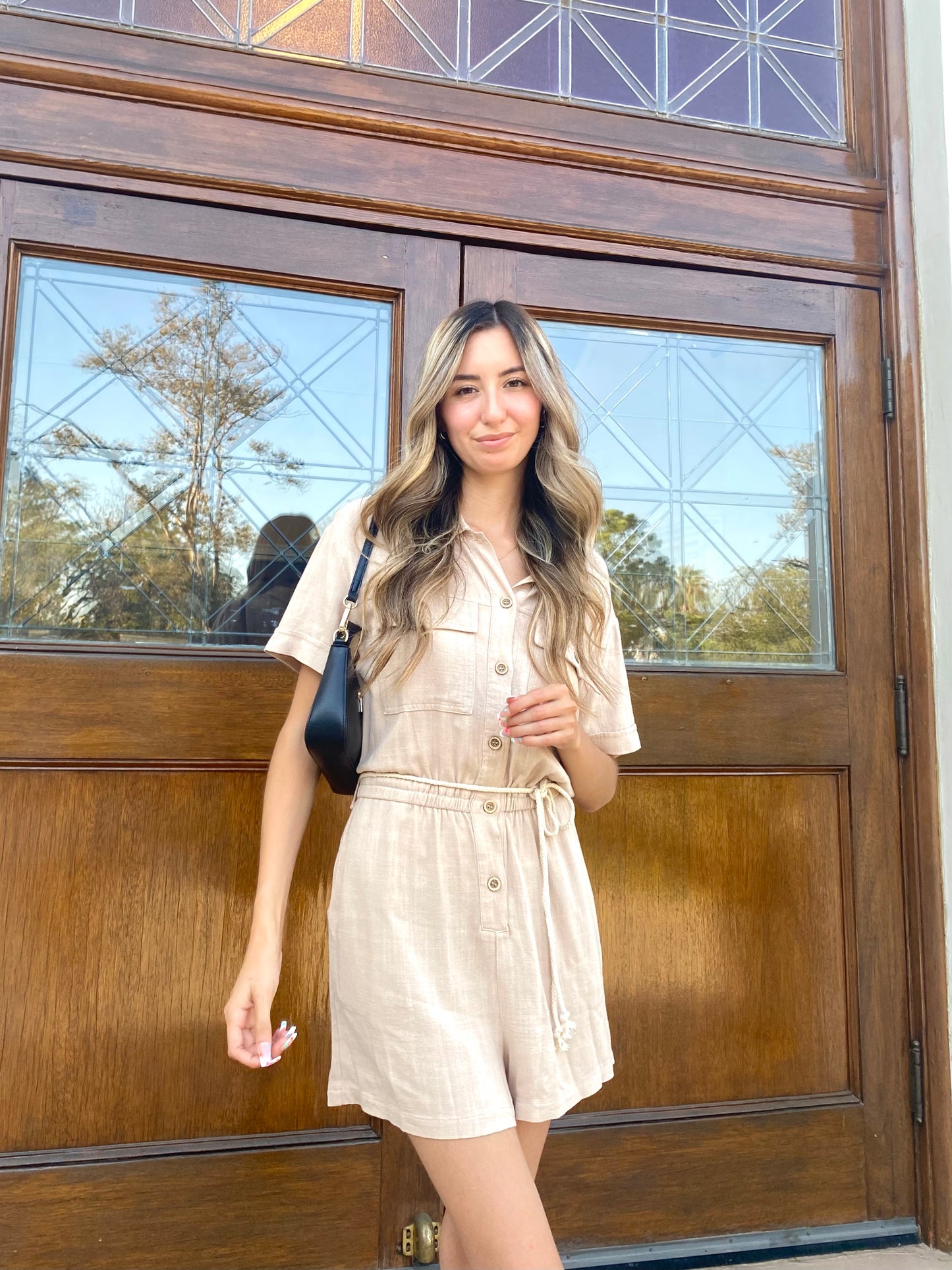 Neutral Beige Romper