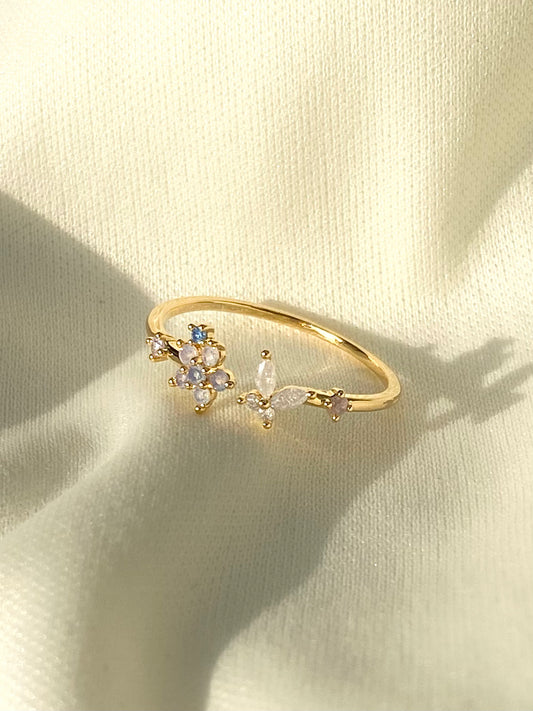 Butterfly Flower Ring