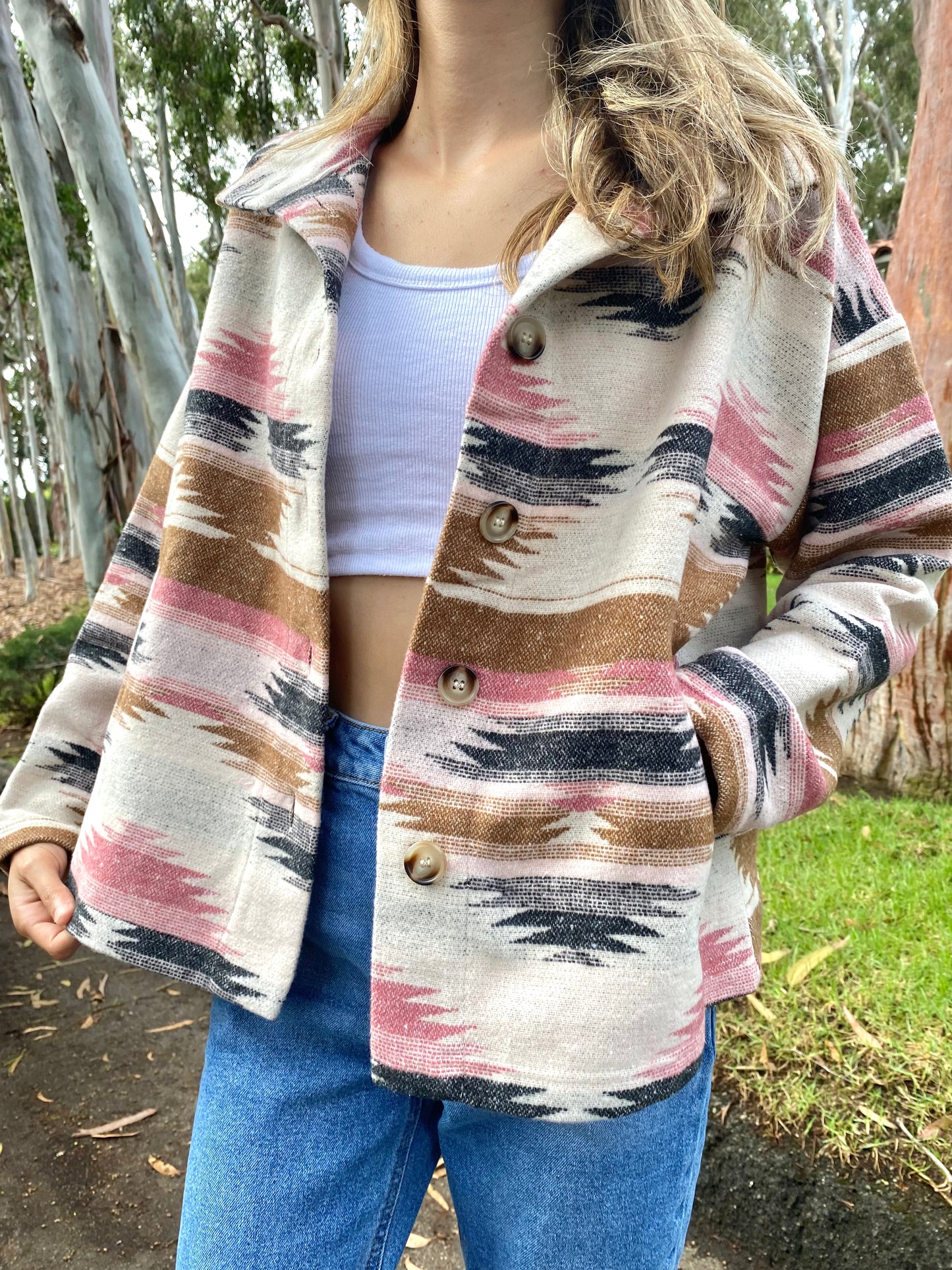 Pink Aztec Neutral Jacket
