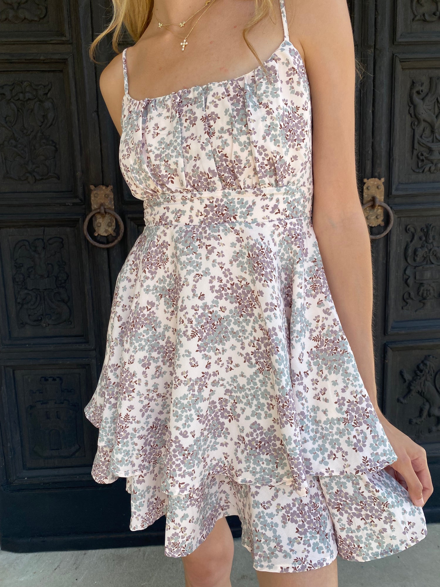 Purple Floral Mini Dress Brandy's Popup Purple Floral Mini Dress Brandy's Popup