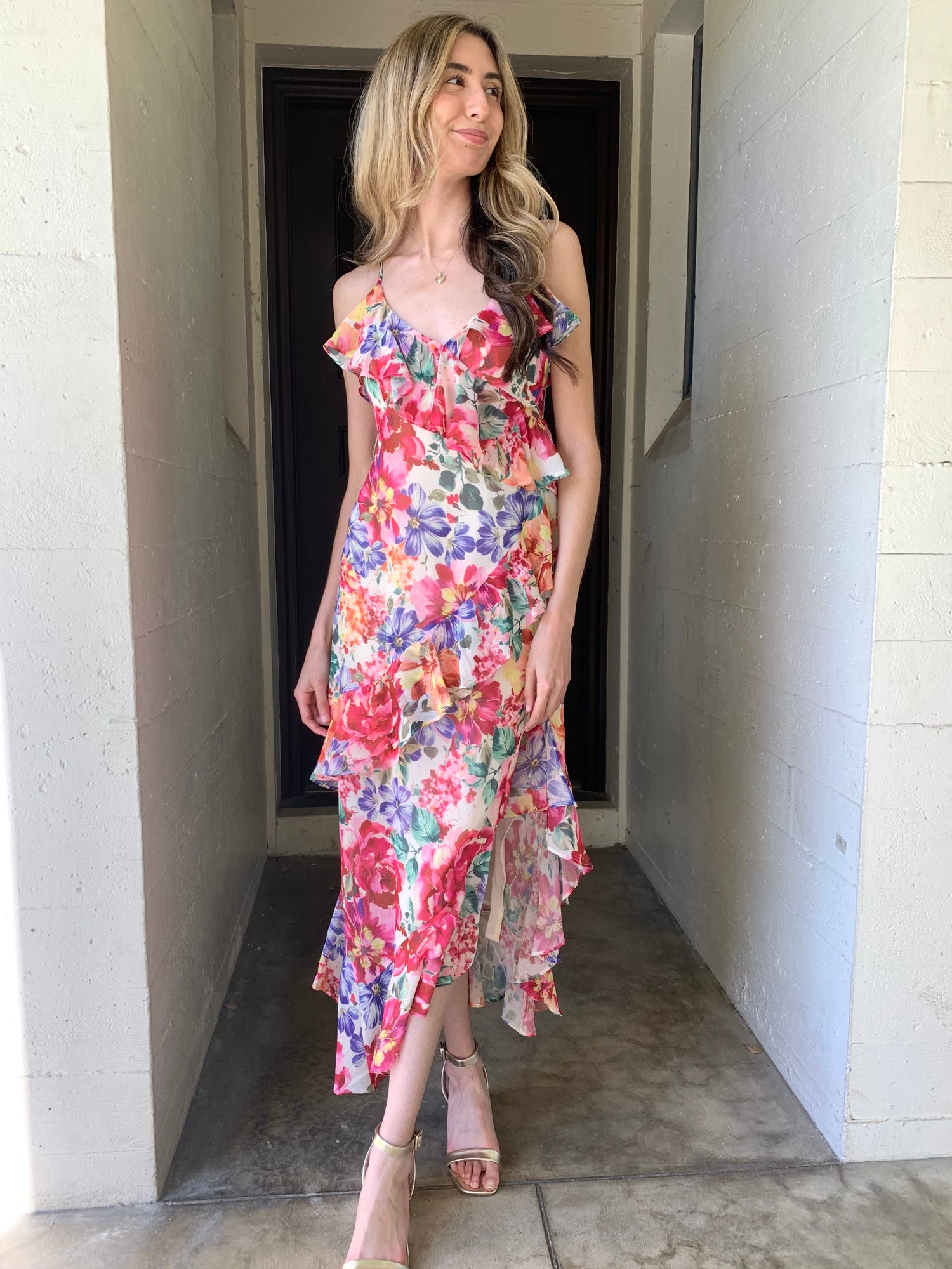 Floral Ruffle Maxi Dress Brandy's Popup Floral Ruffle Maxi Dress Brandy's Popup