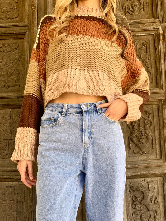 Cafe Knit Striped Sweater
