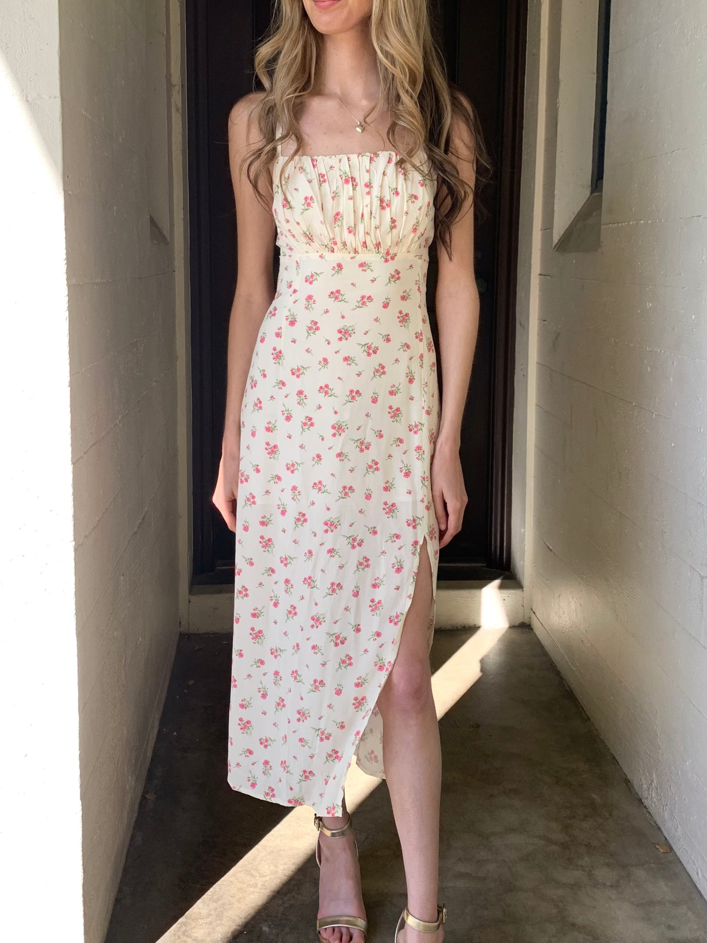 Baby Pink Floral Dress
