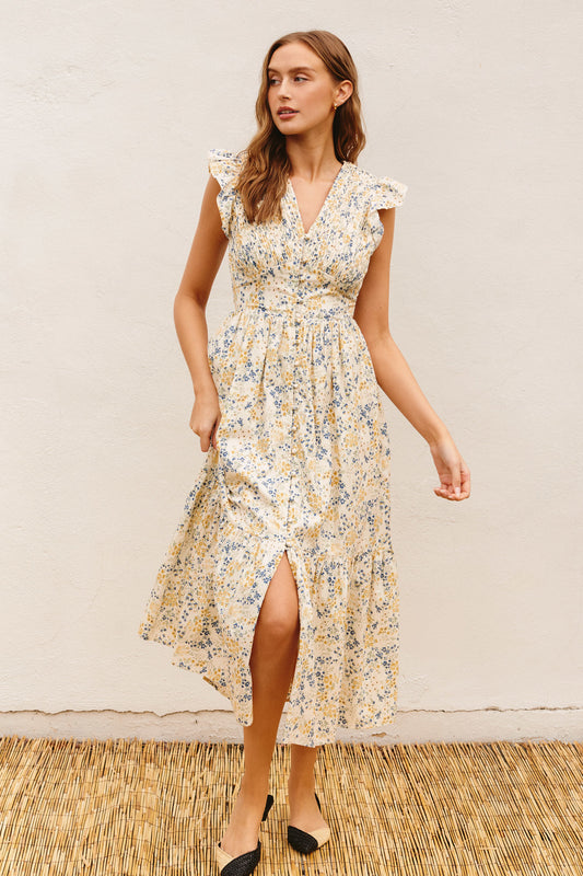 Vintage Floral Maxi Dress