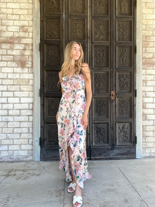 Summer Floral Ruffle Dress