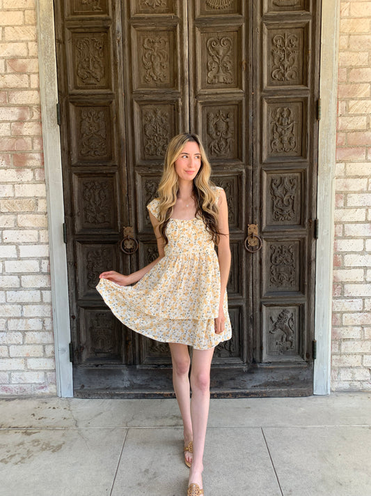 Floral Yellow Sundress