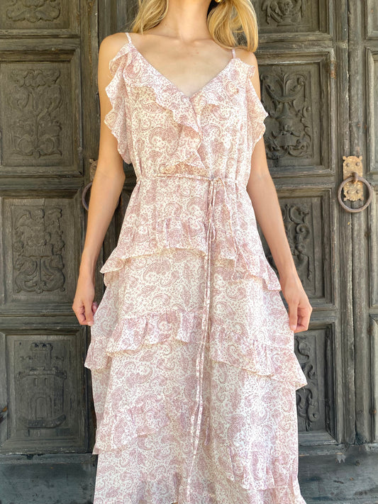 Ruffle Paisley Dress
