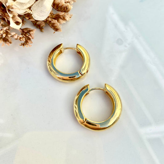 Thick Gold Hoops