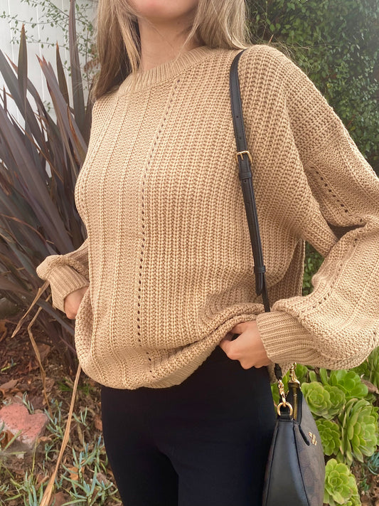 Latte Knit Sweater