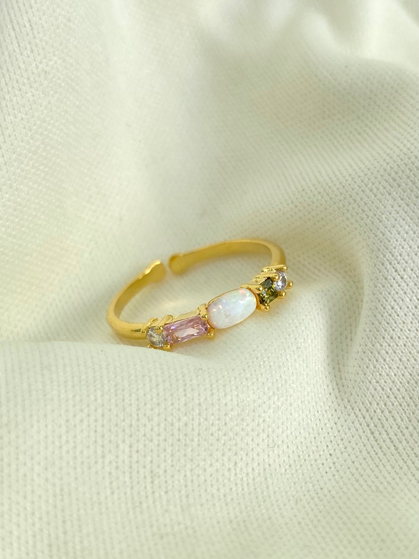 Opal Gold Dipped Ring